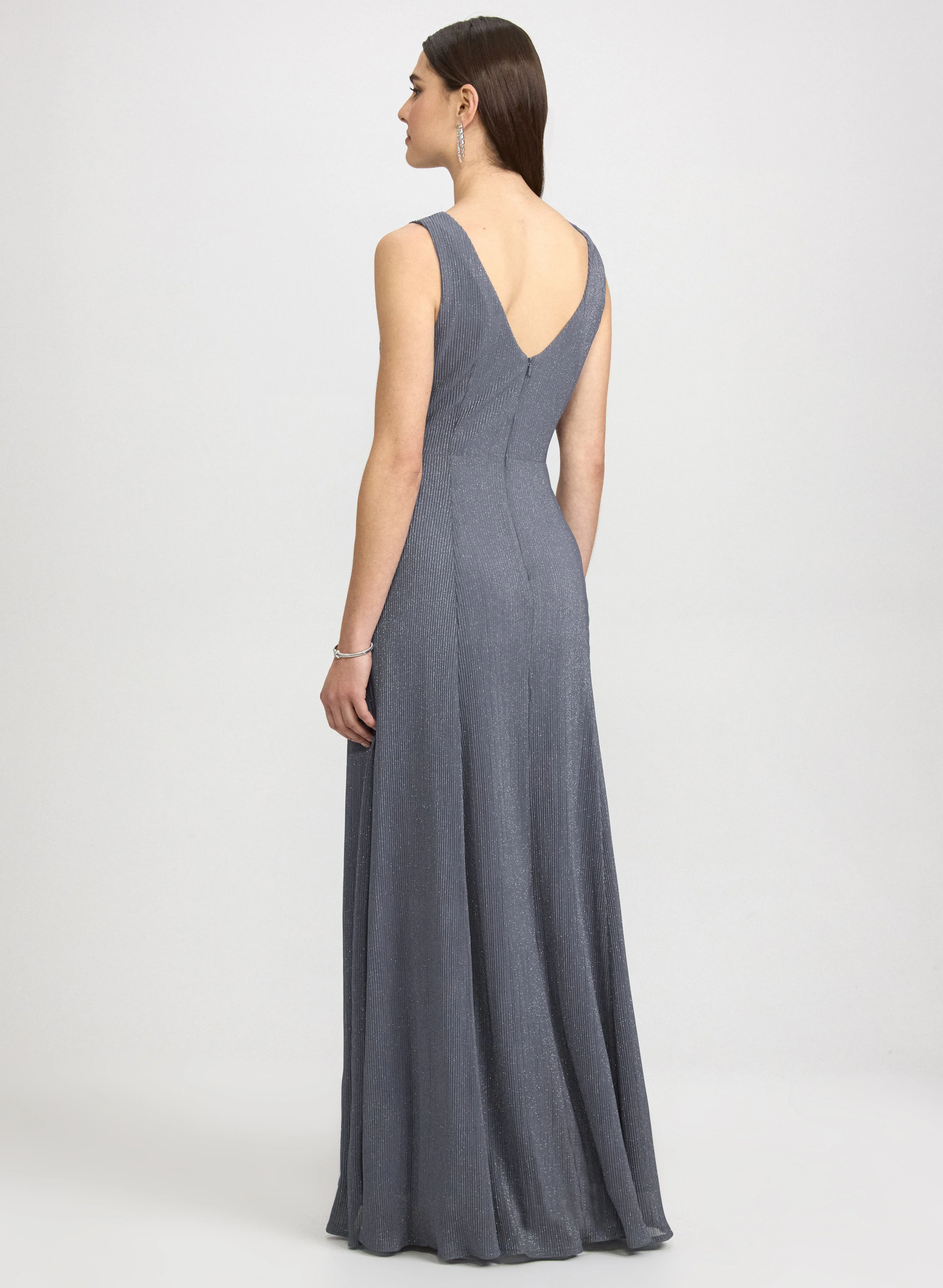 Pleated Glitter Dress - Image 3