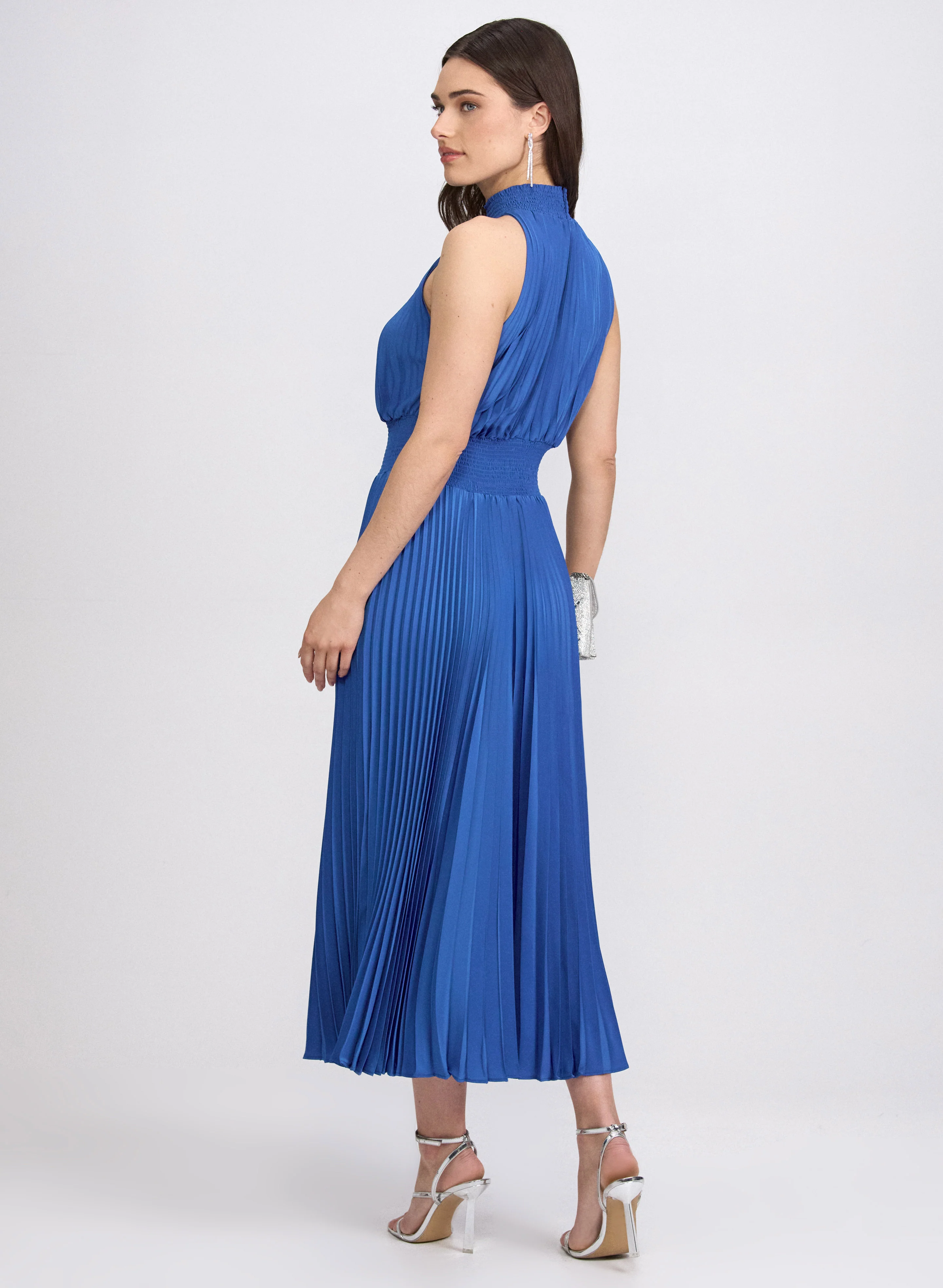 Pleated Halter Neck Dress - Image 4