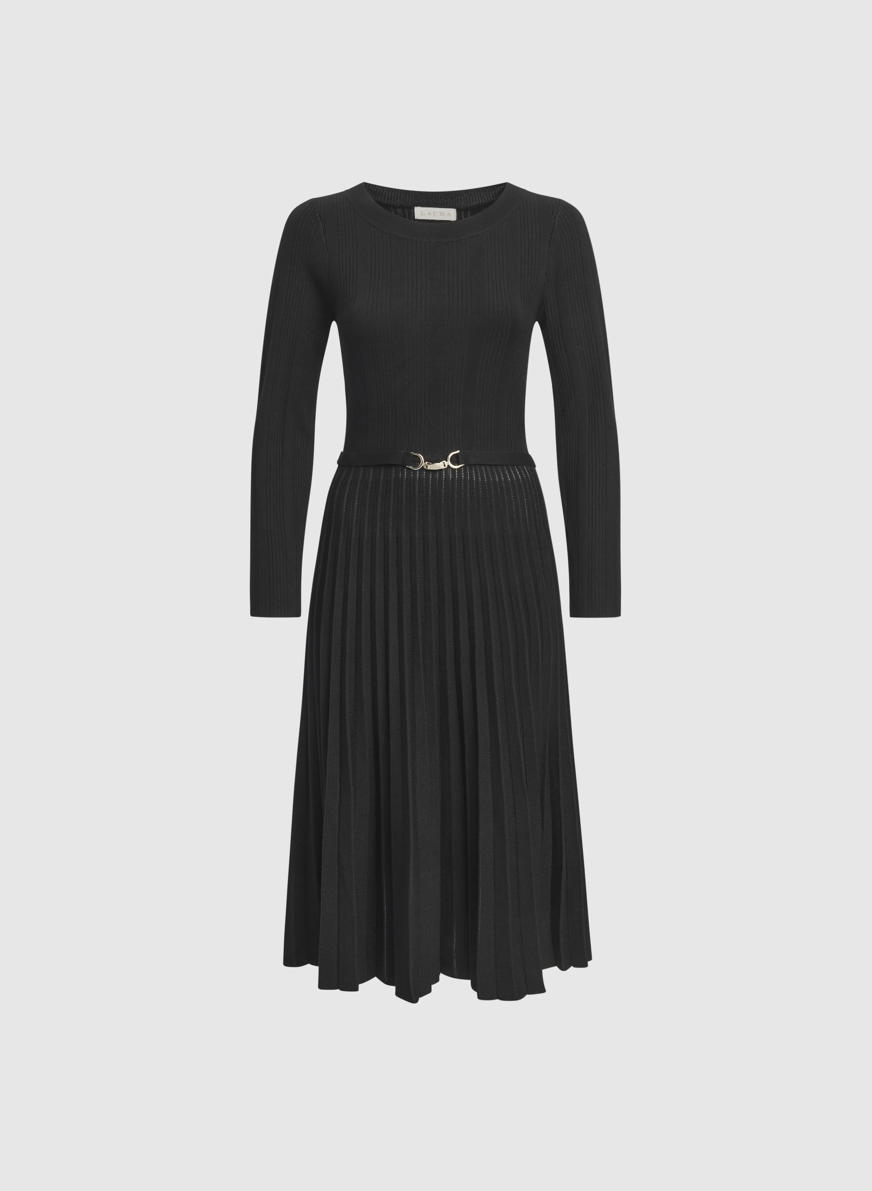 Pleated Knit Dress - Image 5