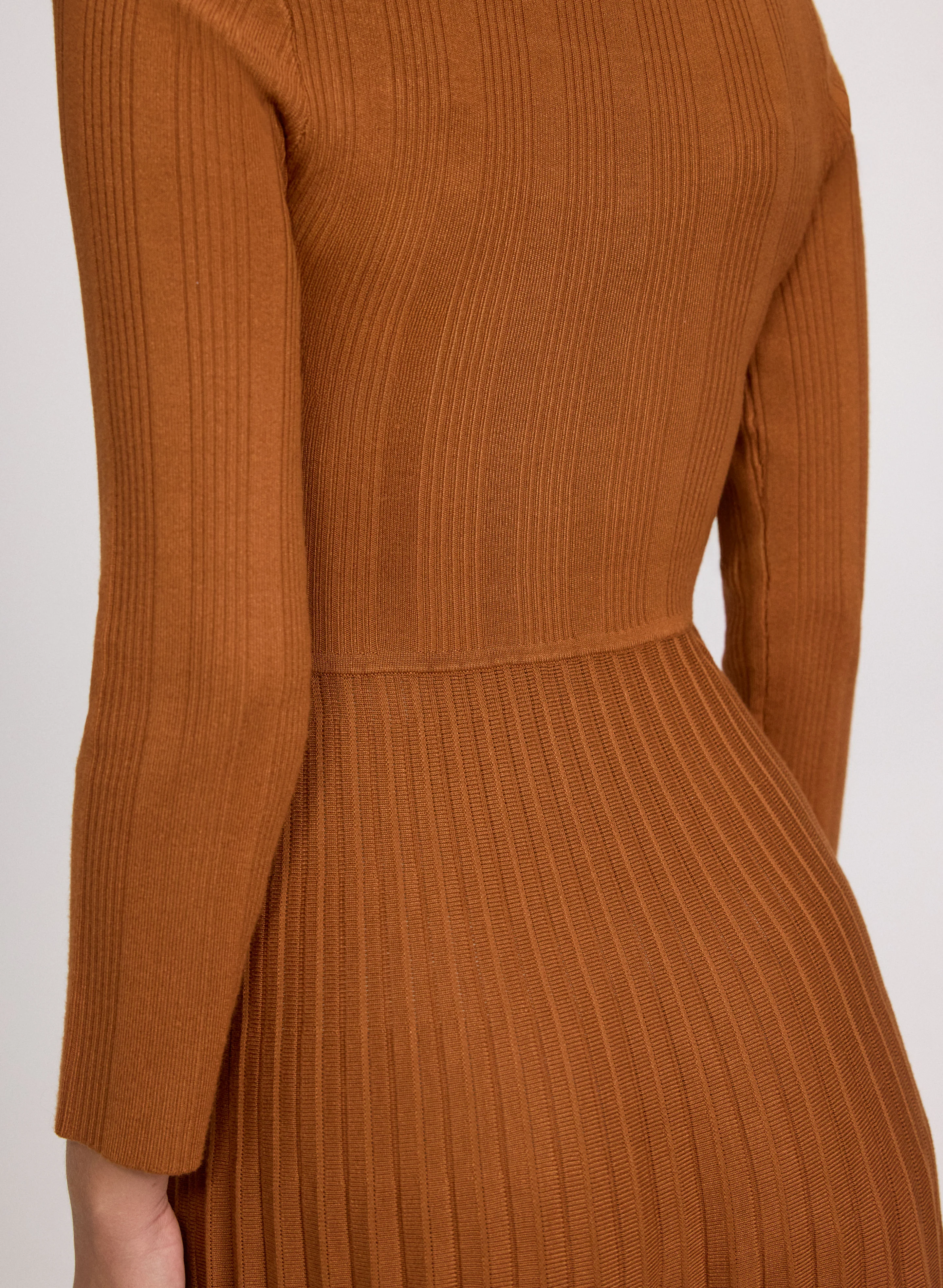Pleated Knit Dress - Image 4