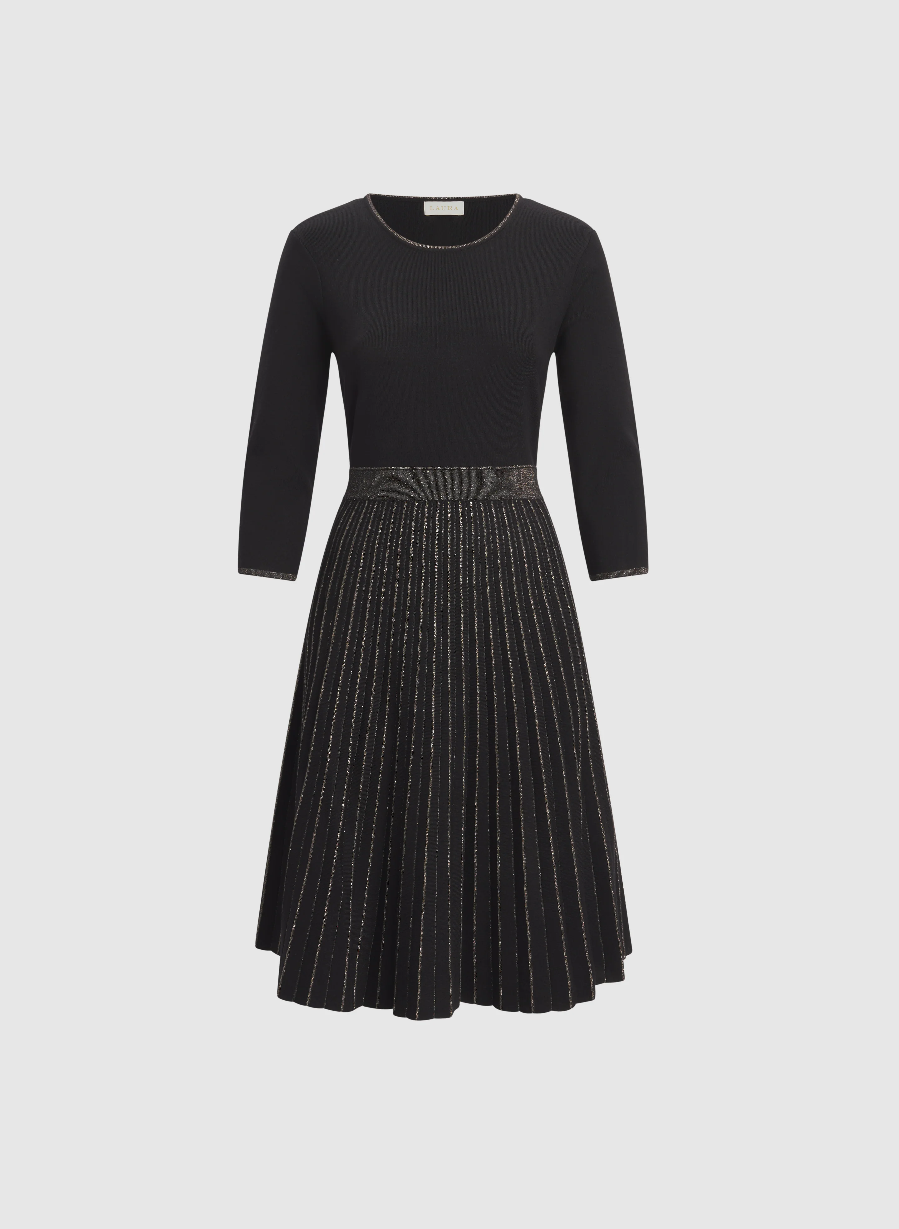 Pleated Metallic Dress - Image 6