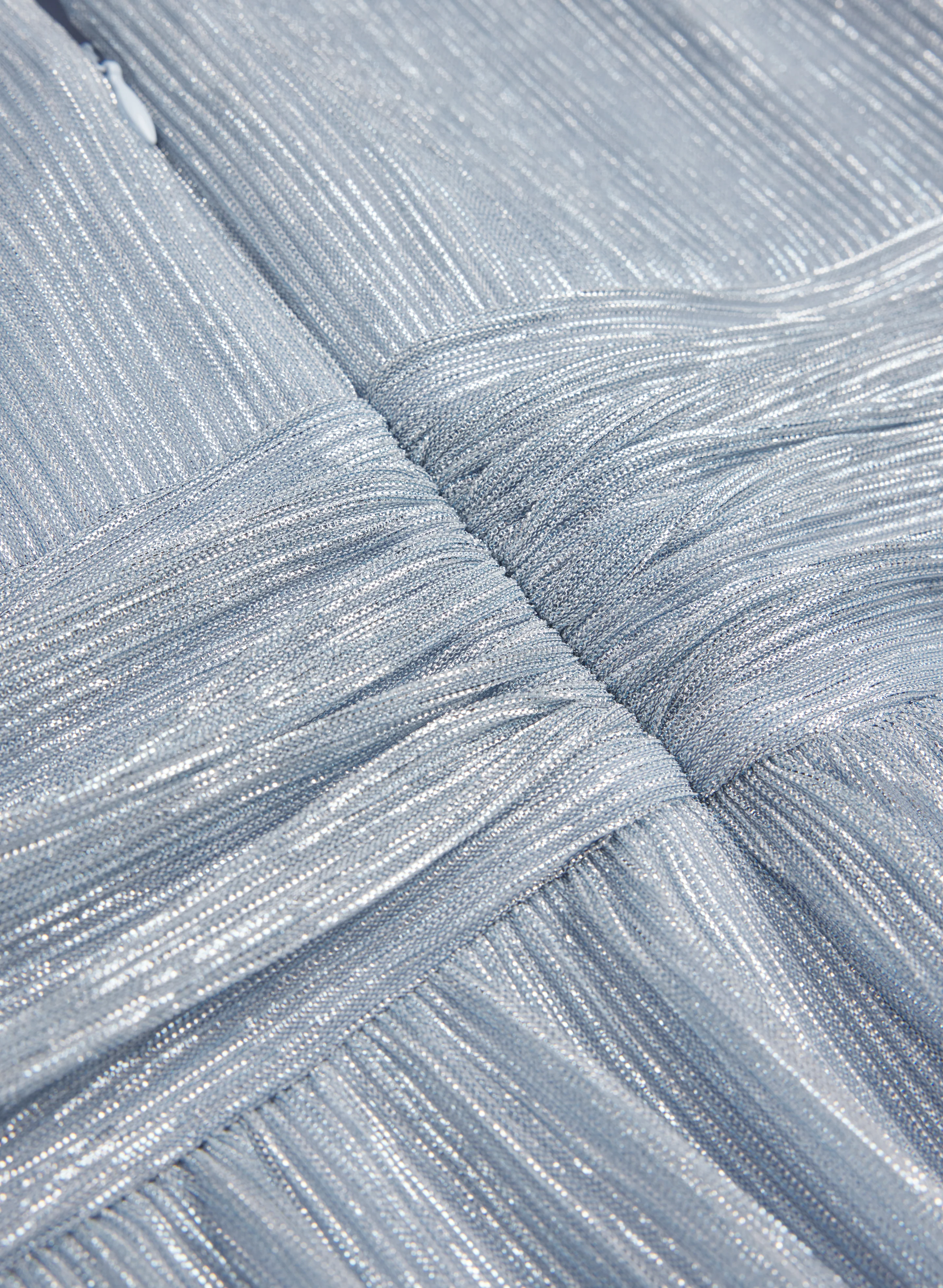 Pleated Metallic Dress - Image 7