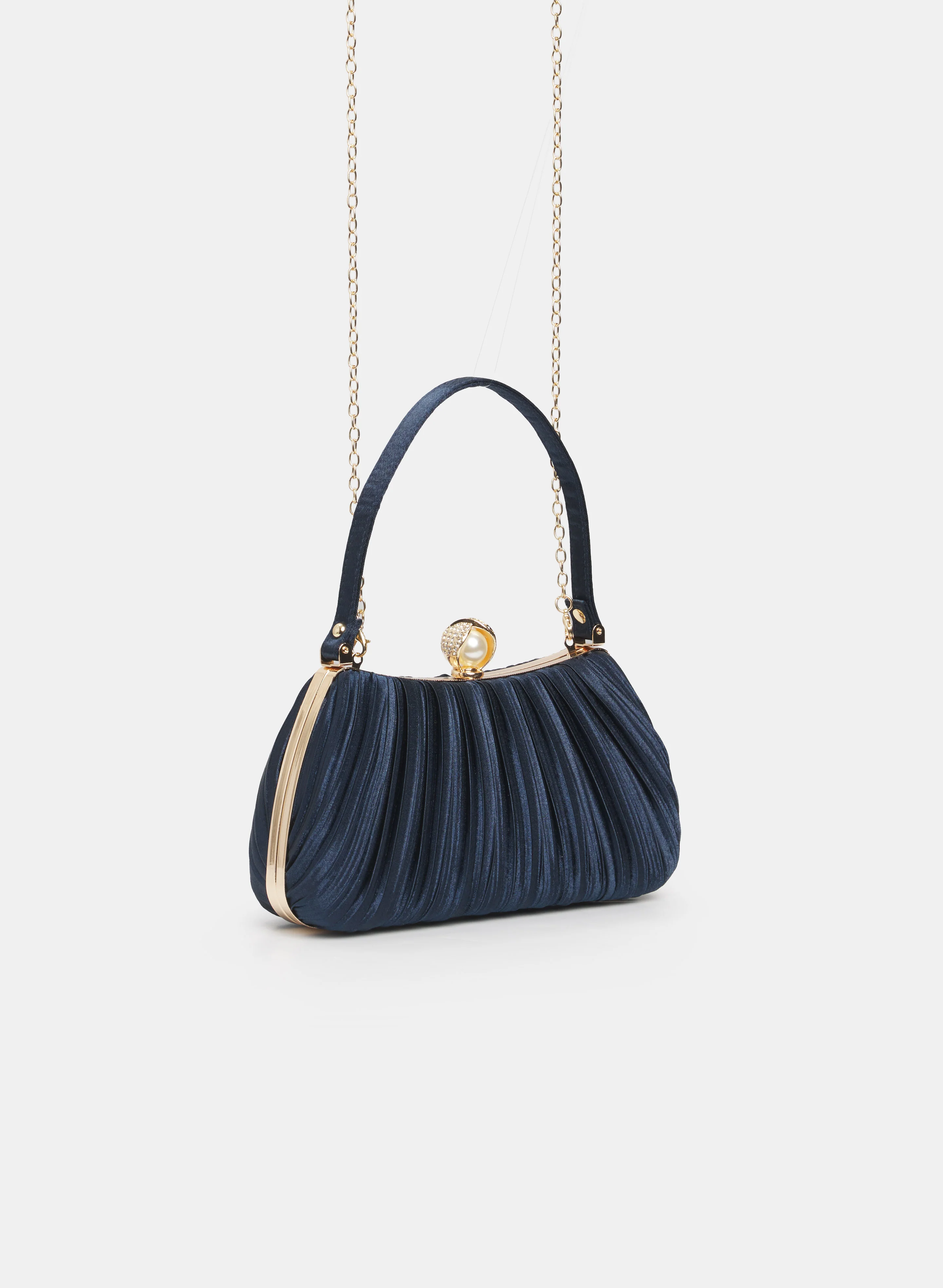 Pleated Velvet Clutch - Image 3
