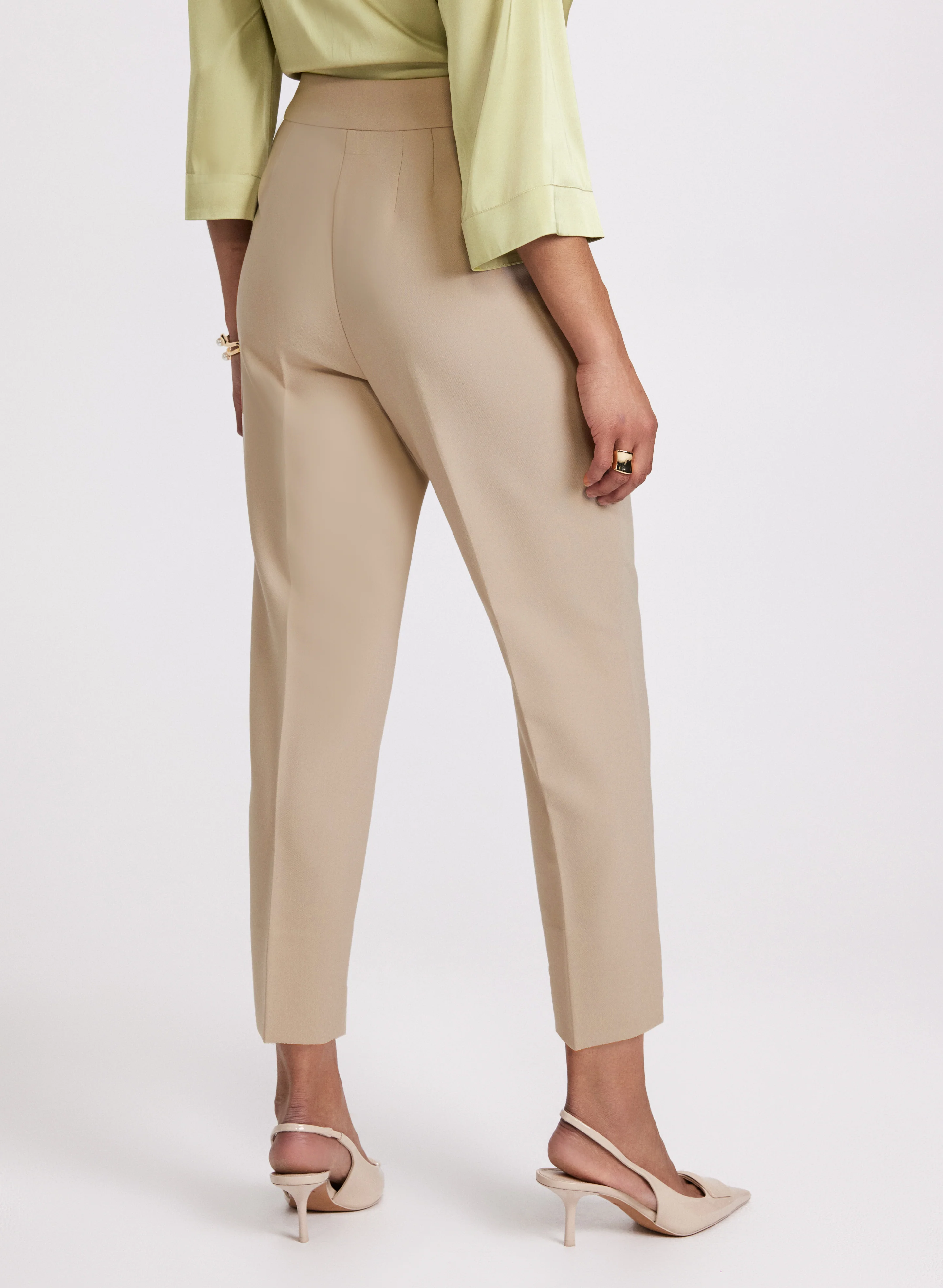 Pleated Slim-Leg Pants - Image 2