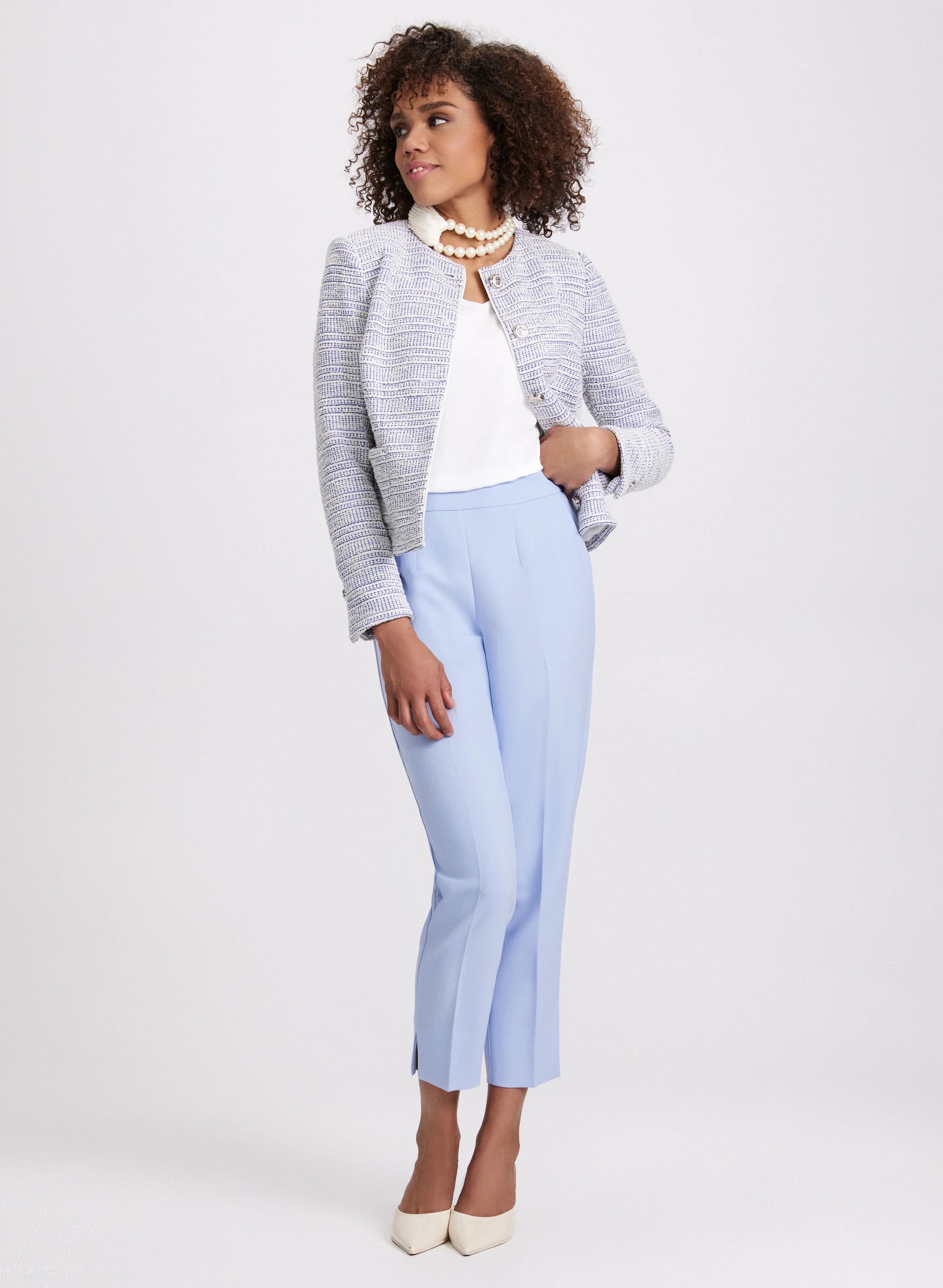 Pleated Slim-Leg Pants - Image 3