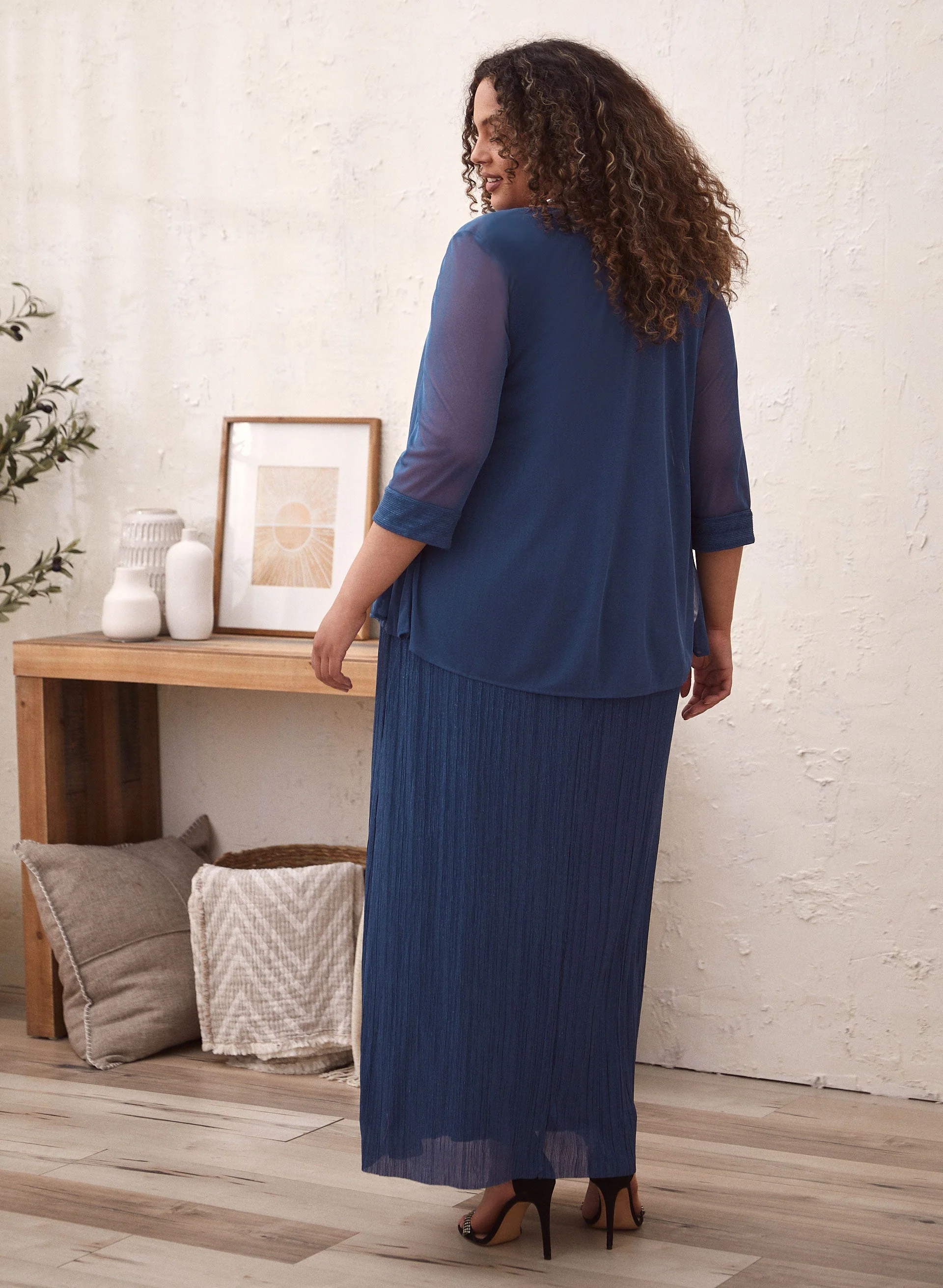 Plissé Dress & Jacket Set - Image 3