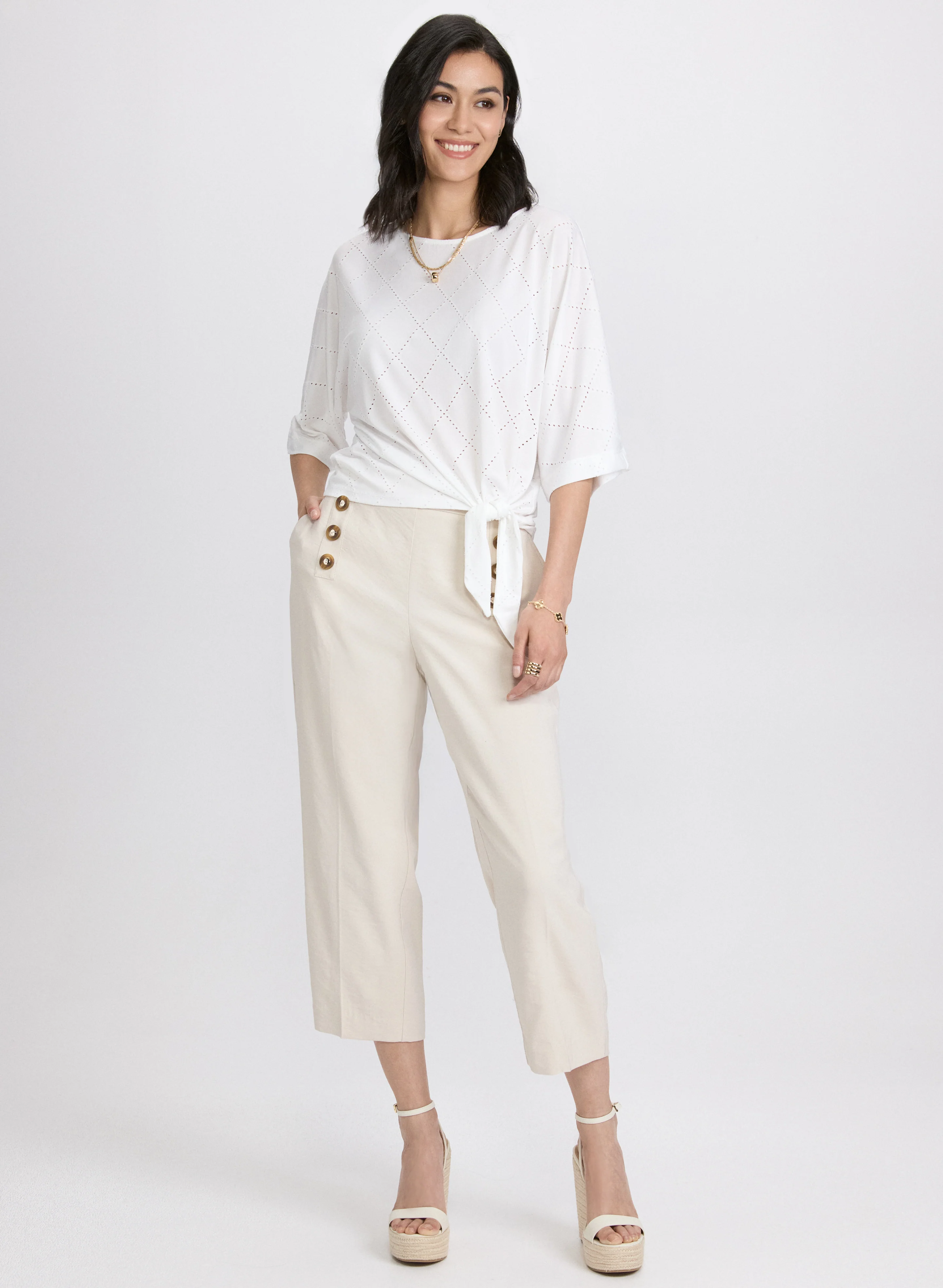 Pointelle Dolman Sleeve Top - Image 4