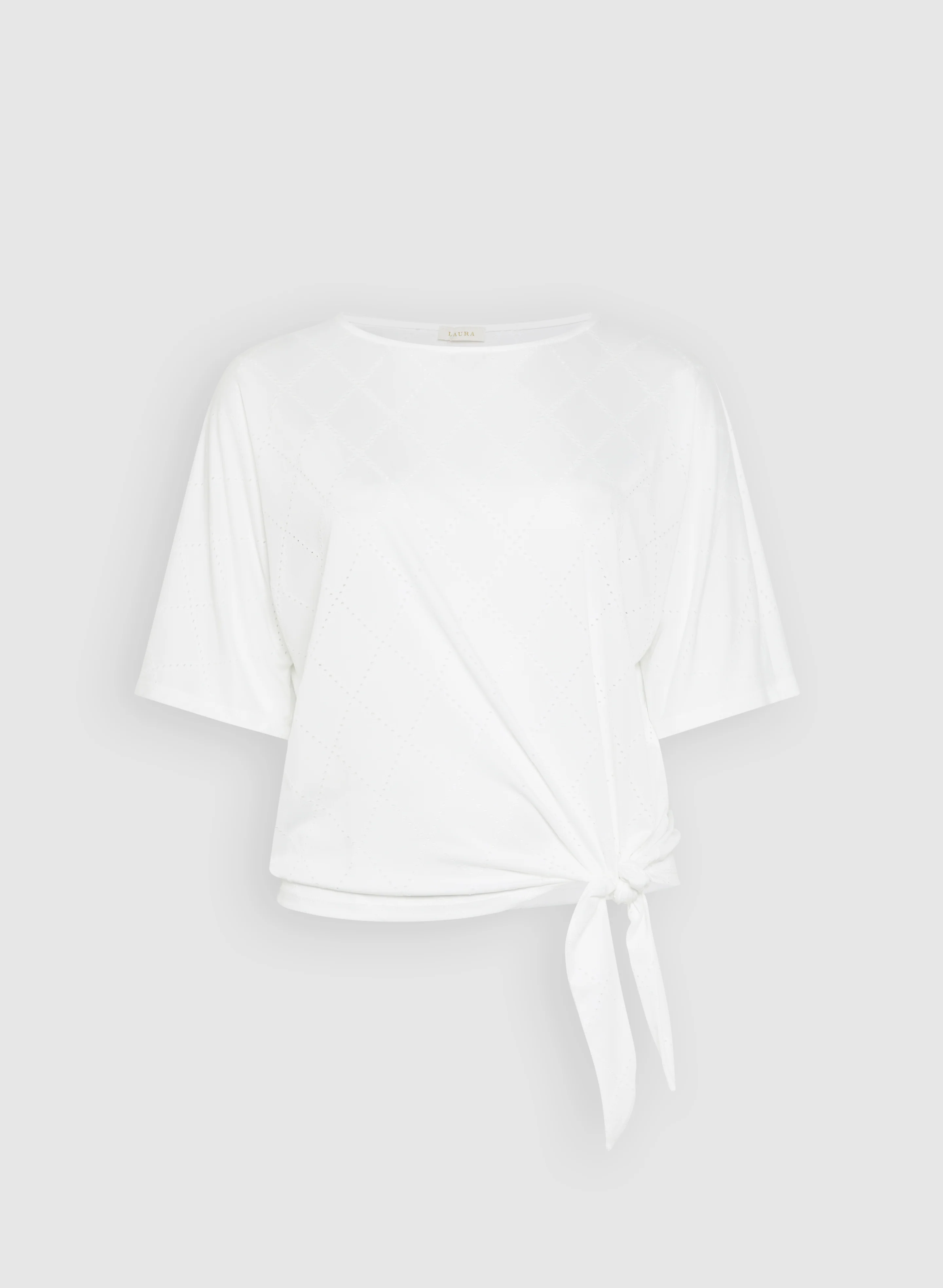 Pointelle Elbow Sleeve Top - Image 6