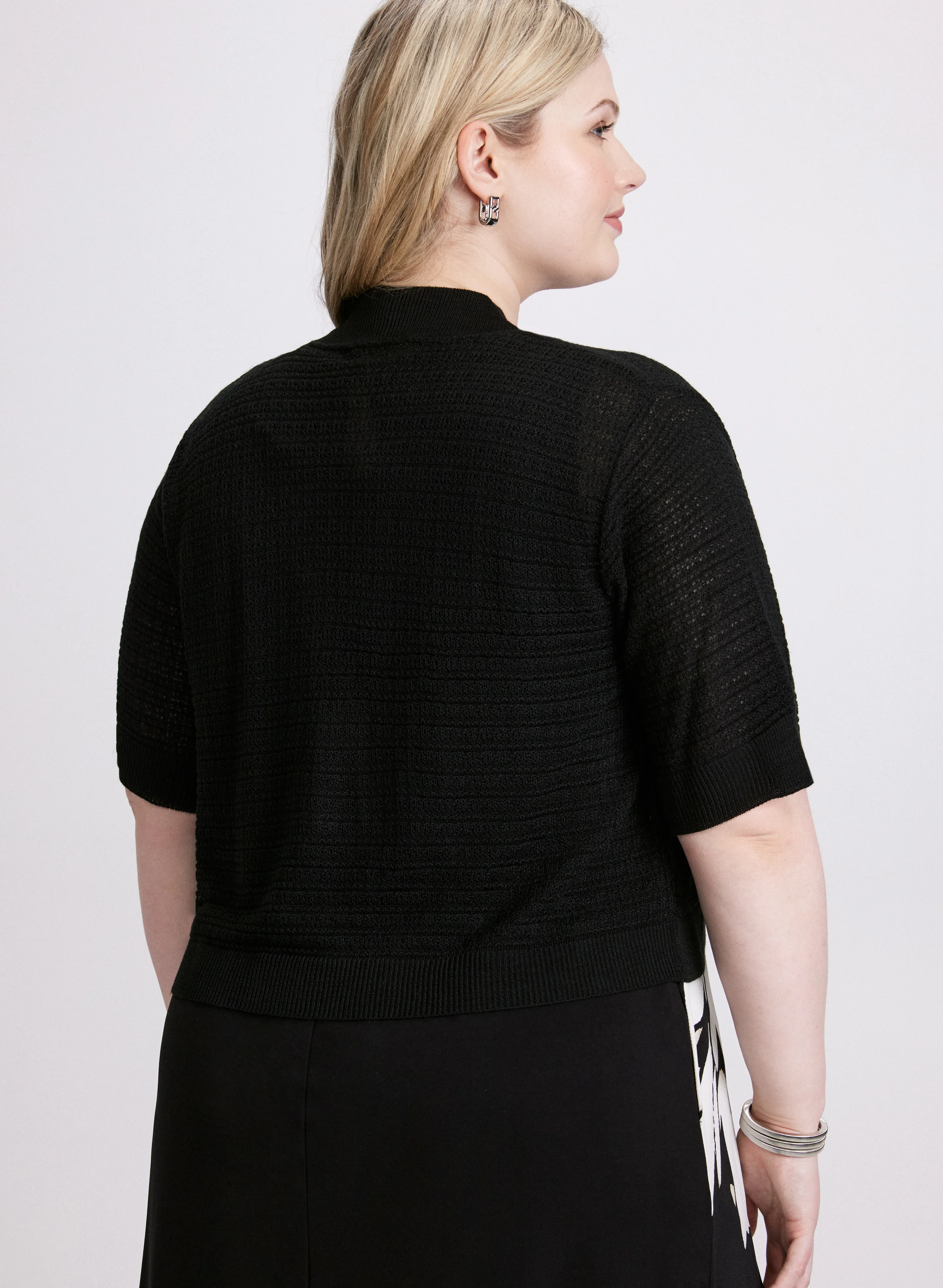 Pointelle Knit Bolero - Image 5