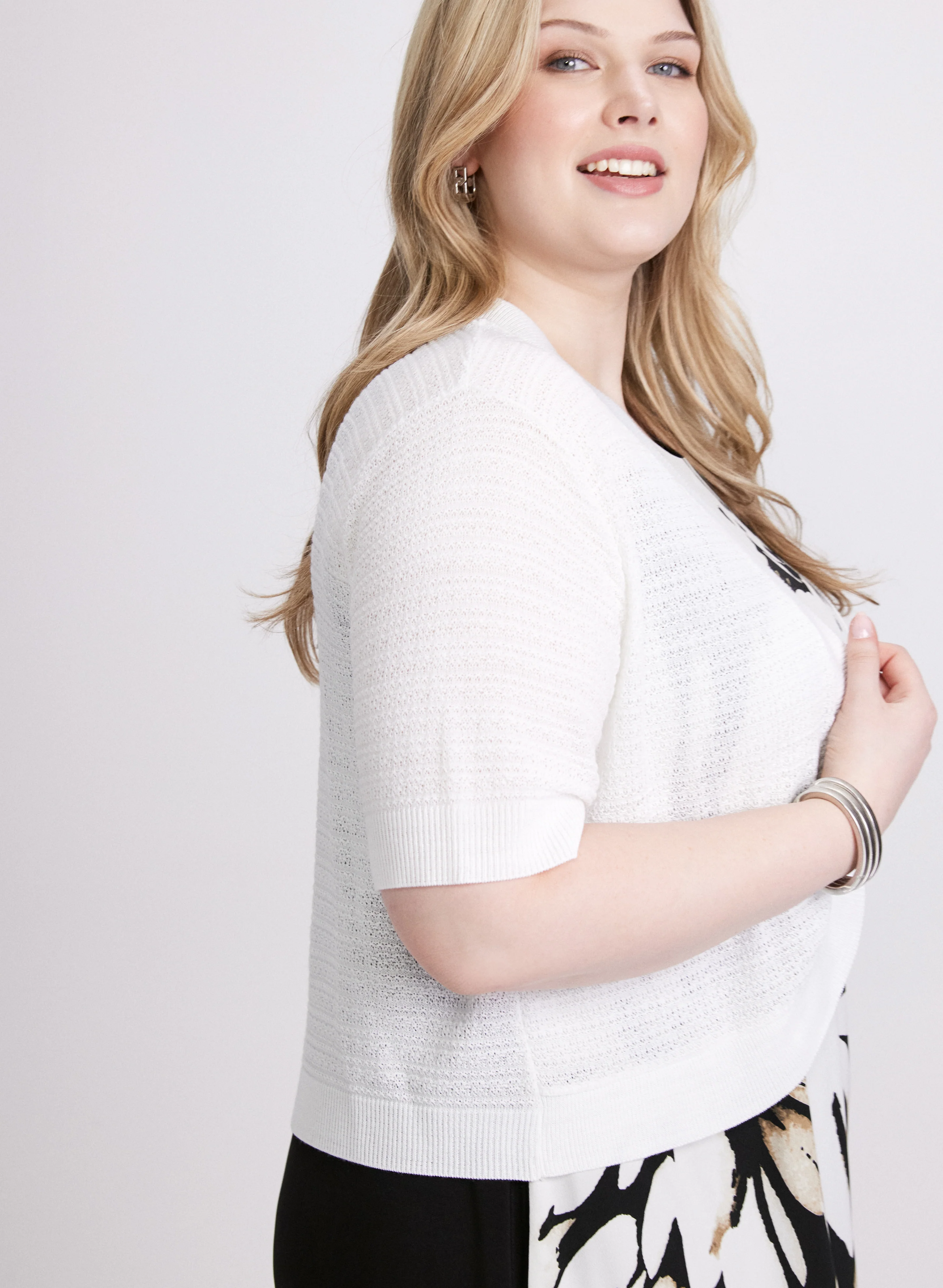Pointelle Knit Bolero - Image 2