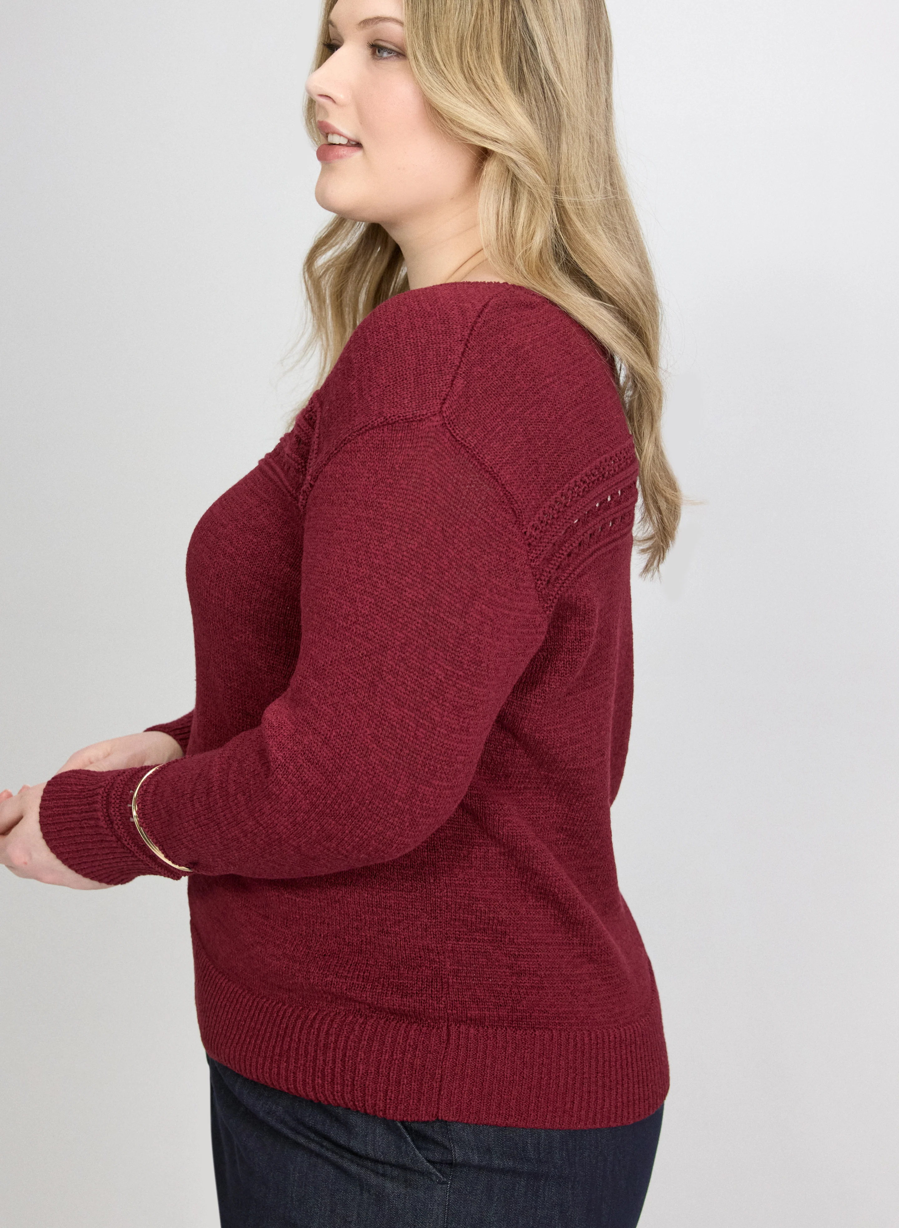 Pointelle Knit Sweater - Image 5