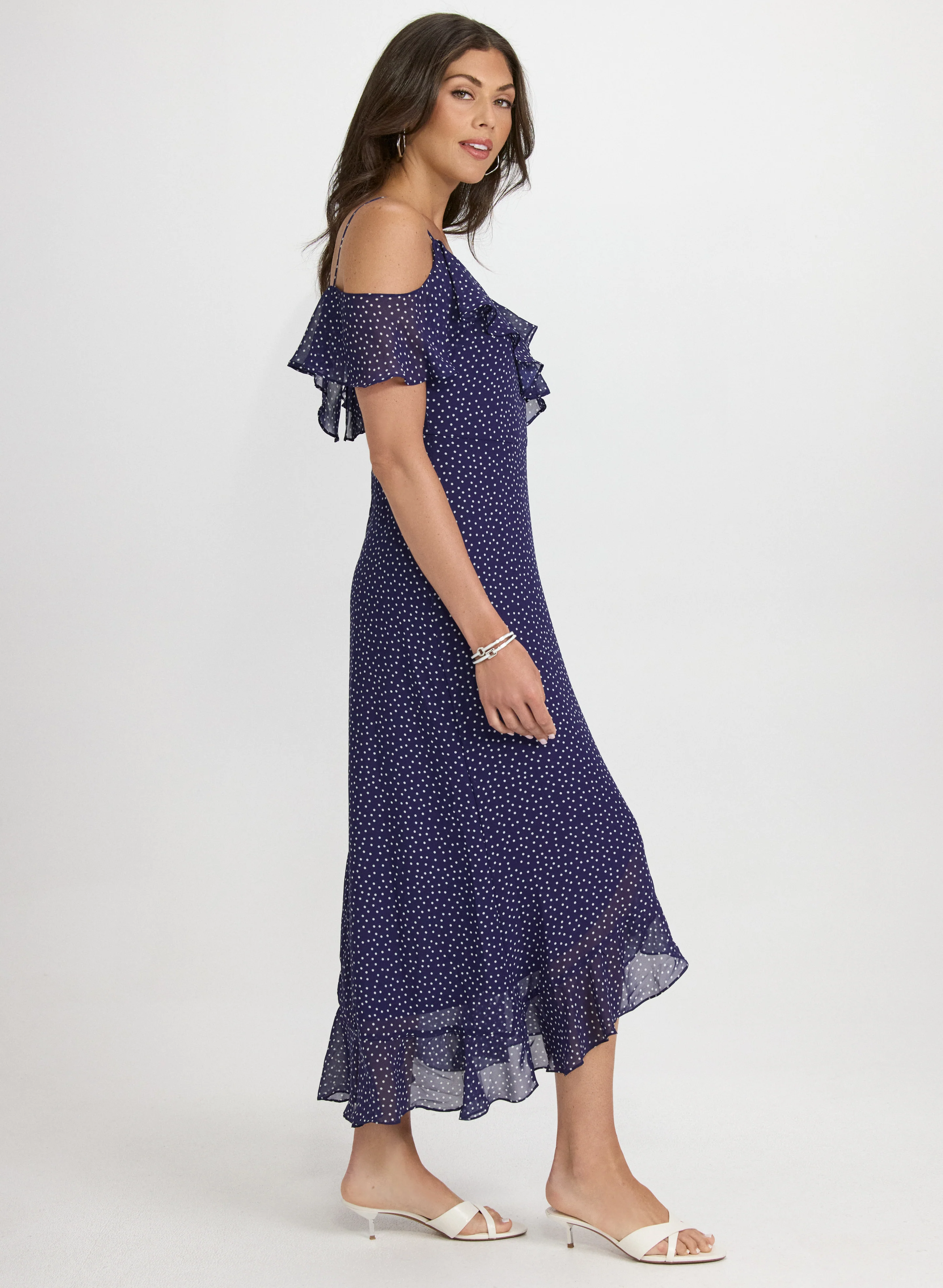 Polka Dot Chiffon Dress - Image 2
