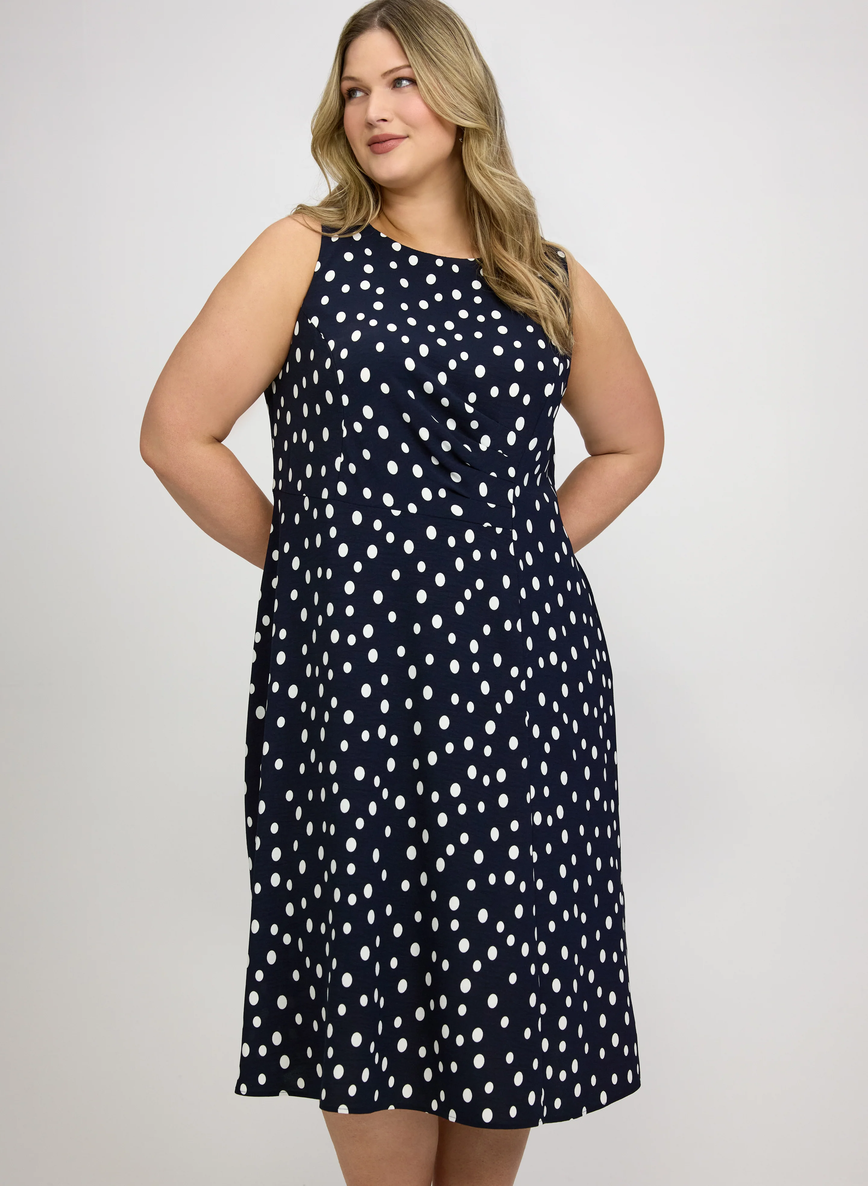 Polka Dot Midi Dress - Image 7