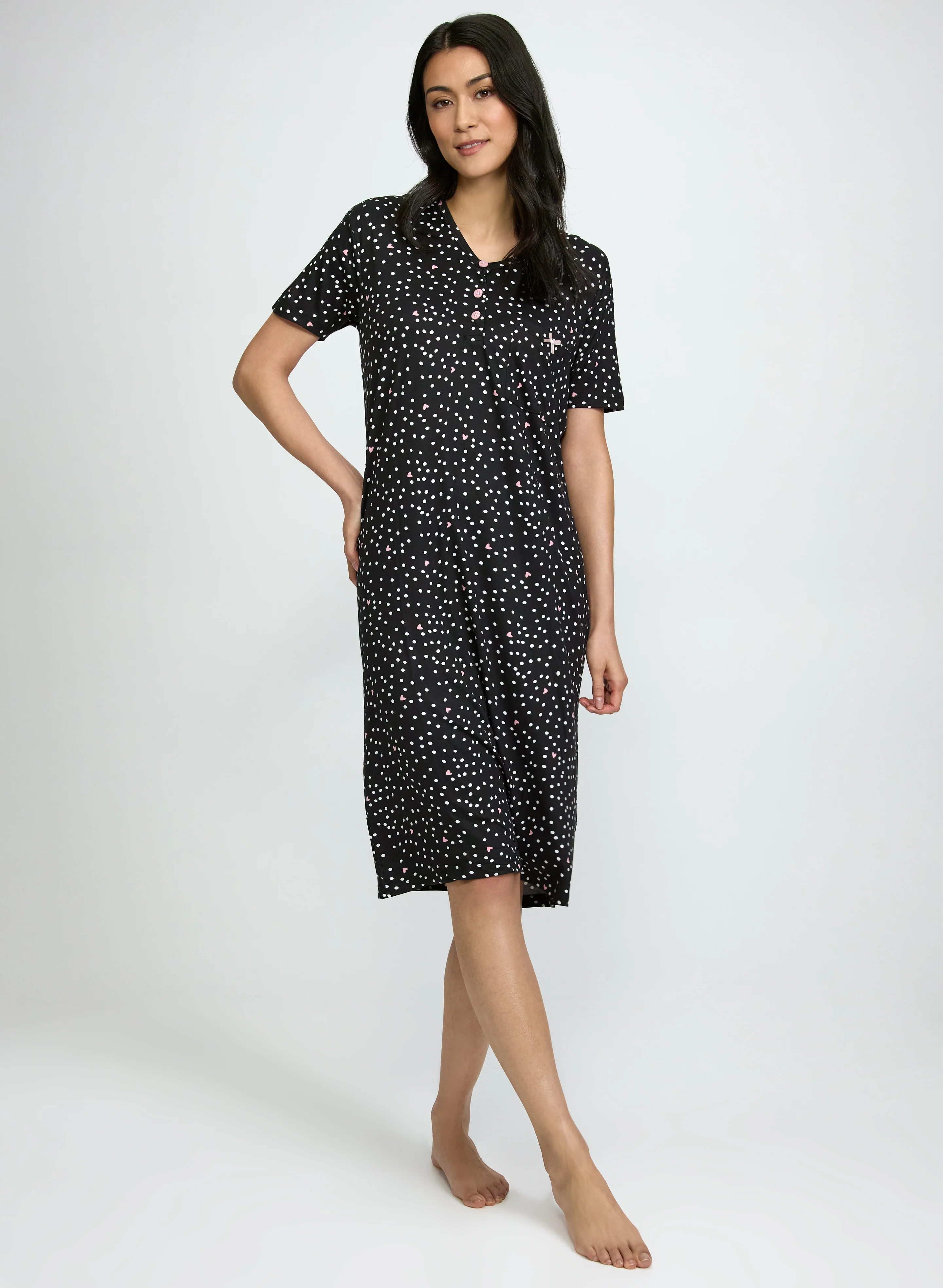 Polka Dot Print Nightgown