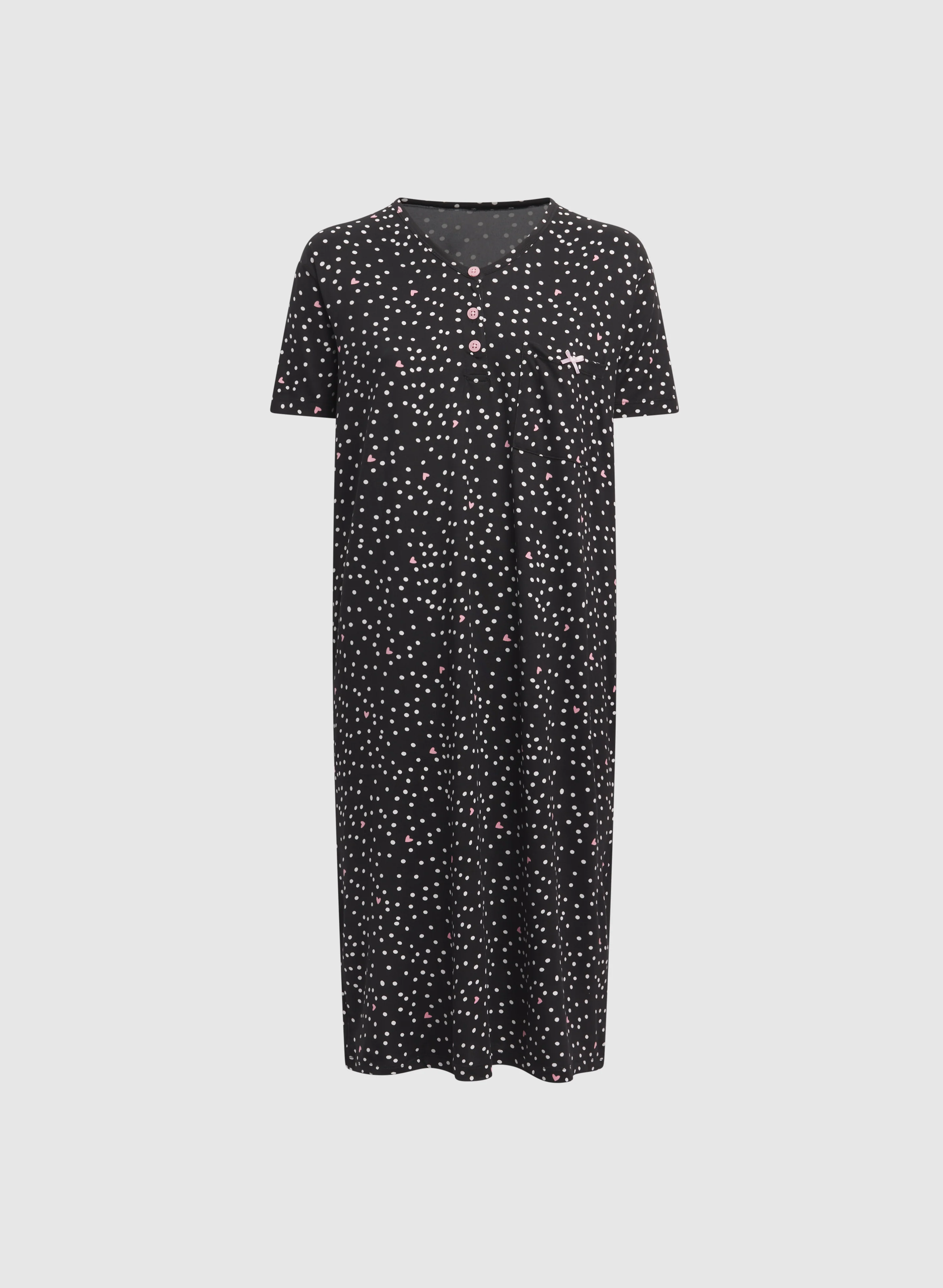 Polka Dot Print Nightgown - Image 6
