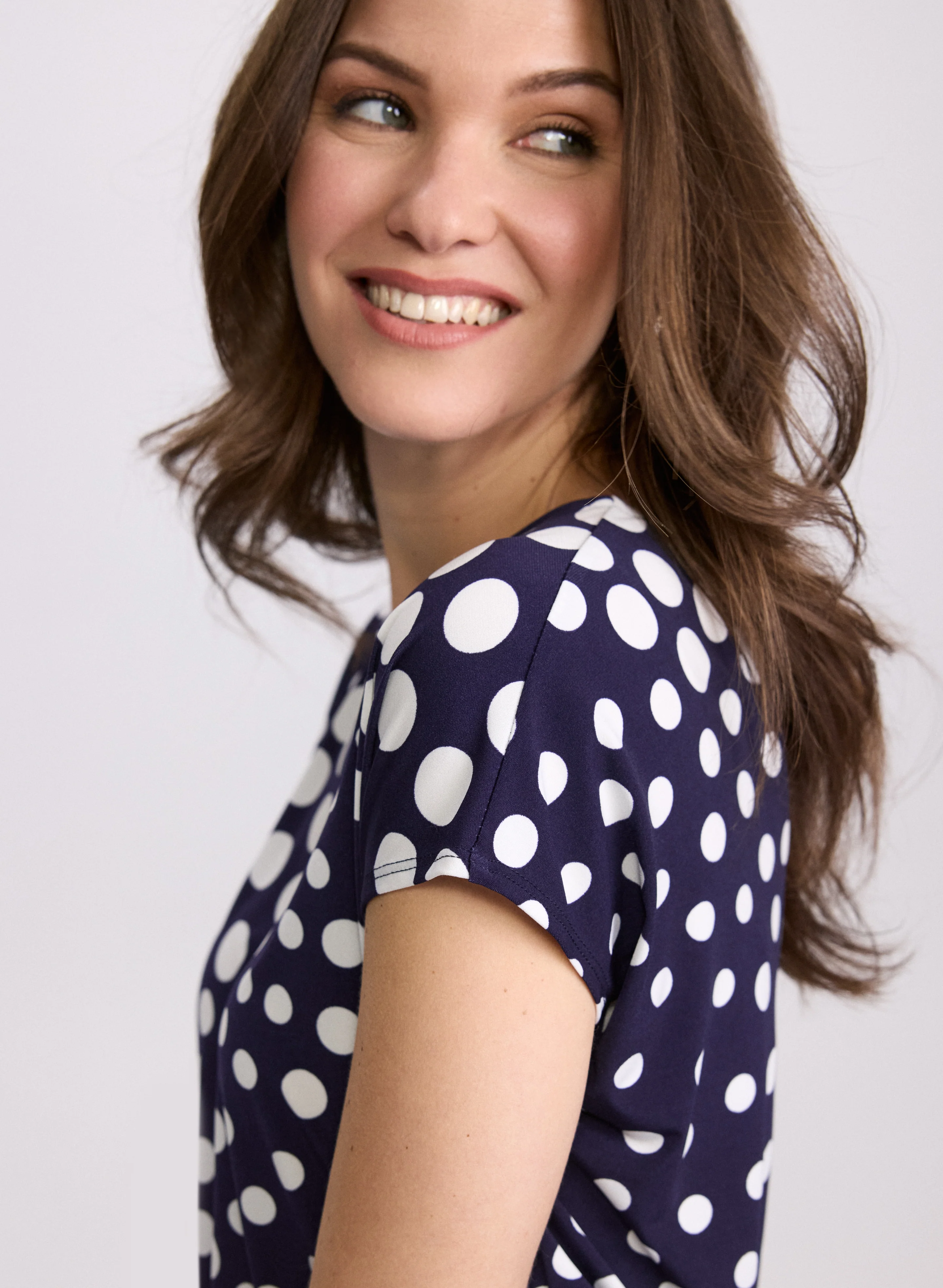 Polka Dot Print Top - Image 2