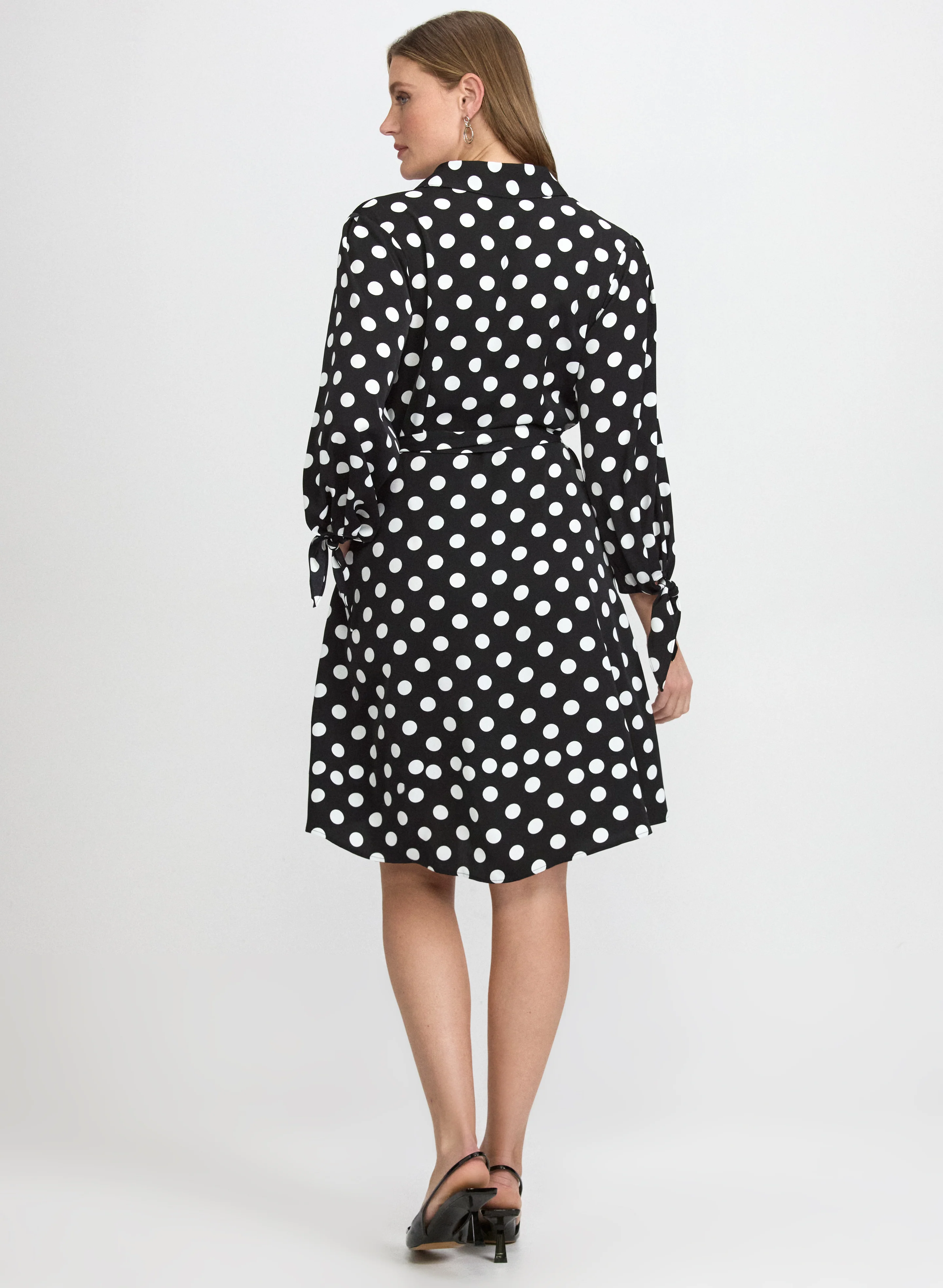 Polka Dot Shirt Dress - Image 2