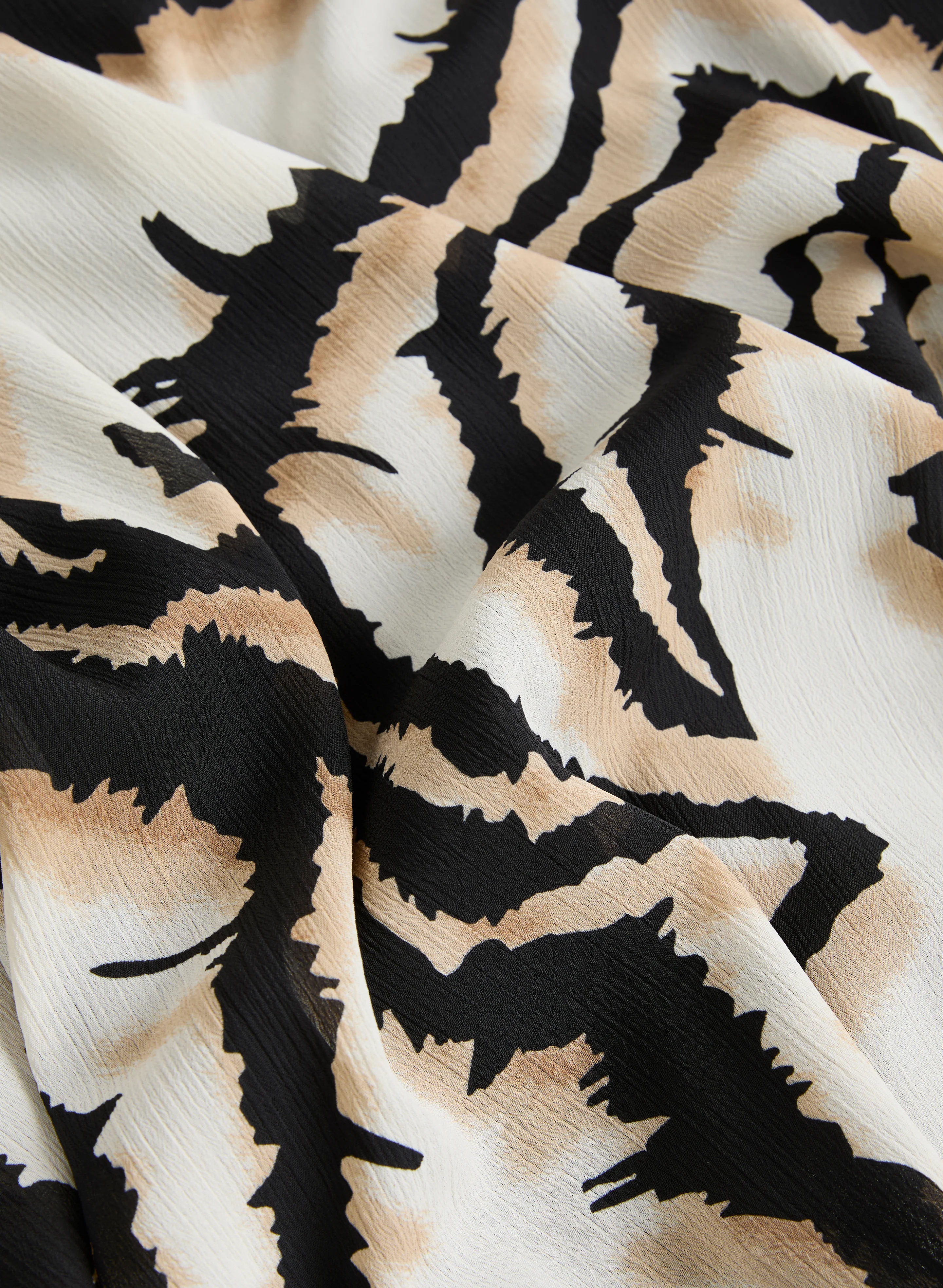 Poncho-Style Animal Print Blouse - Image 7