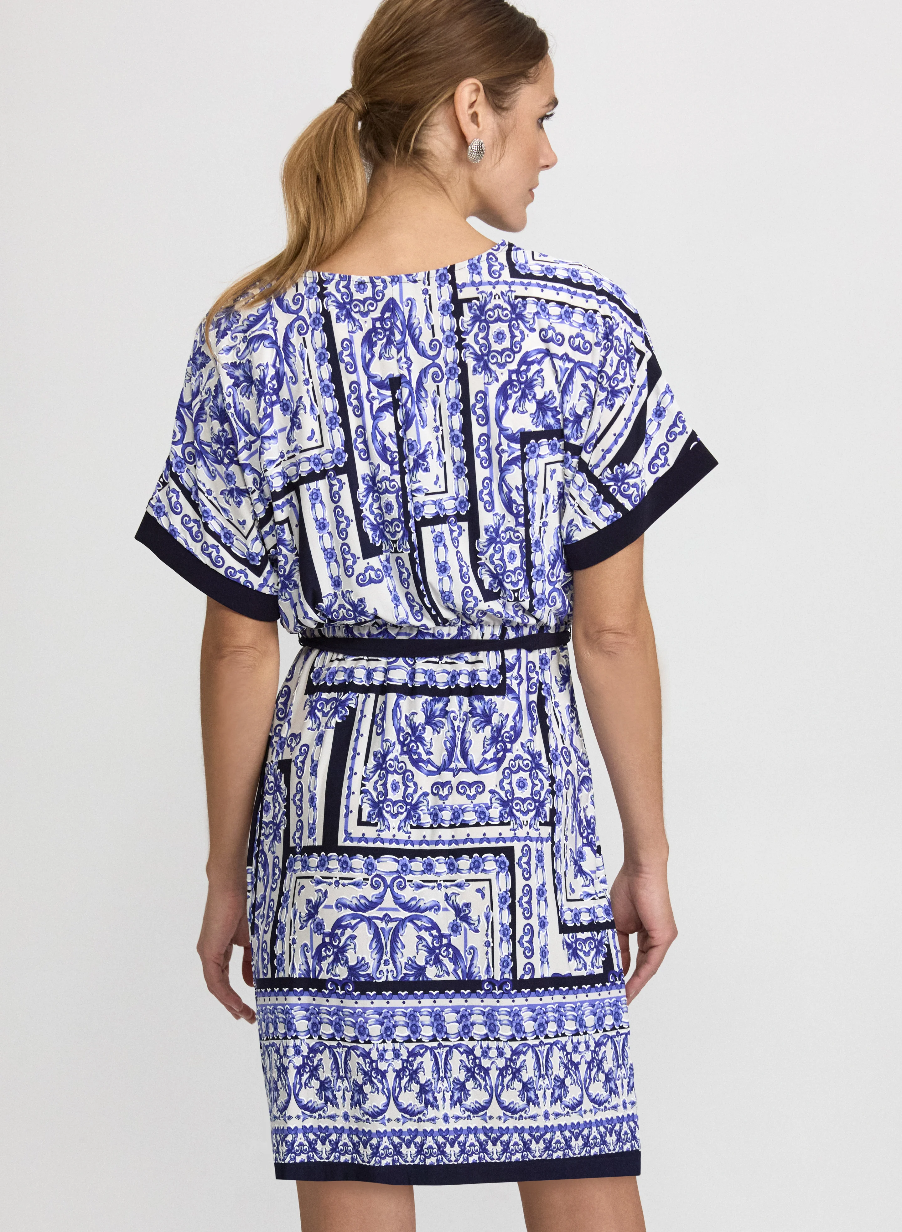 Printed Belt Dress - Image 2