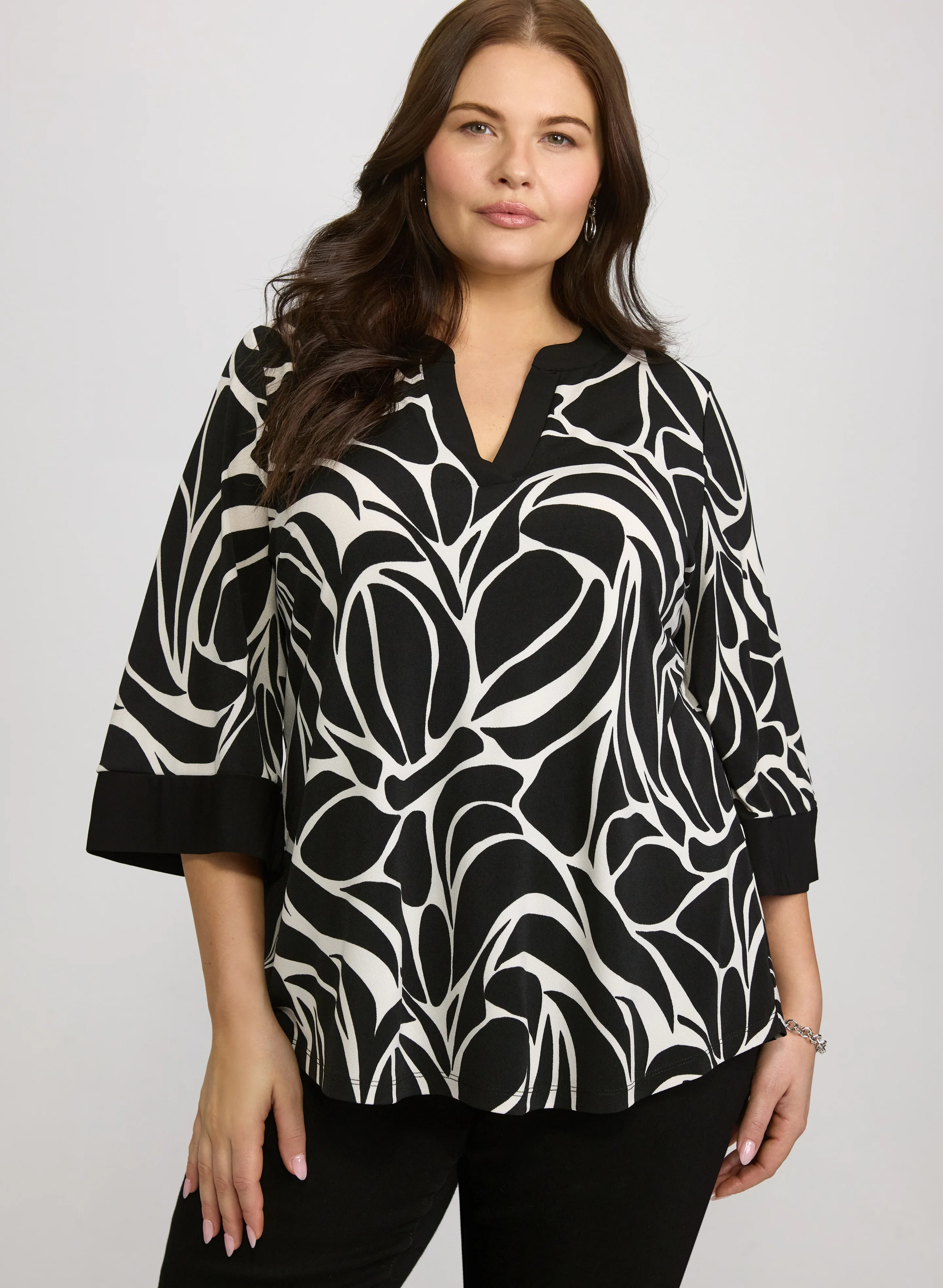 Printed Crepe Tunic