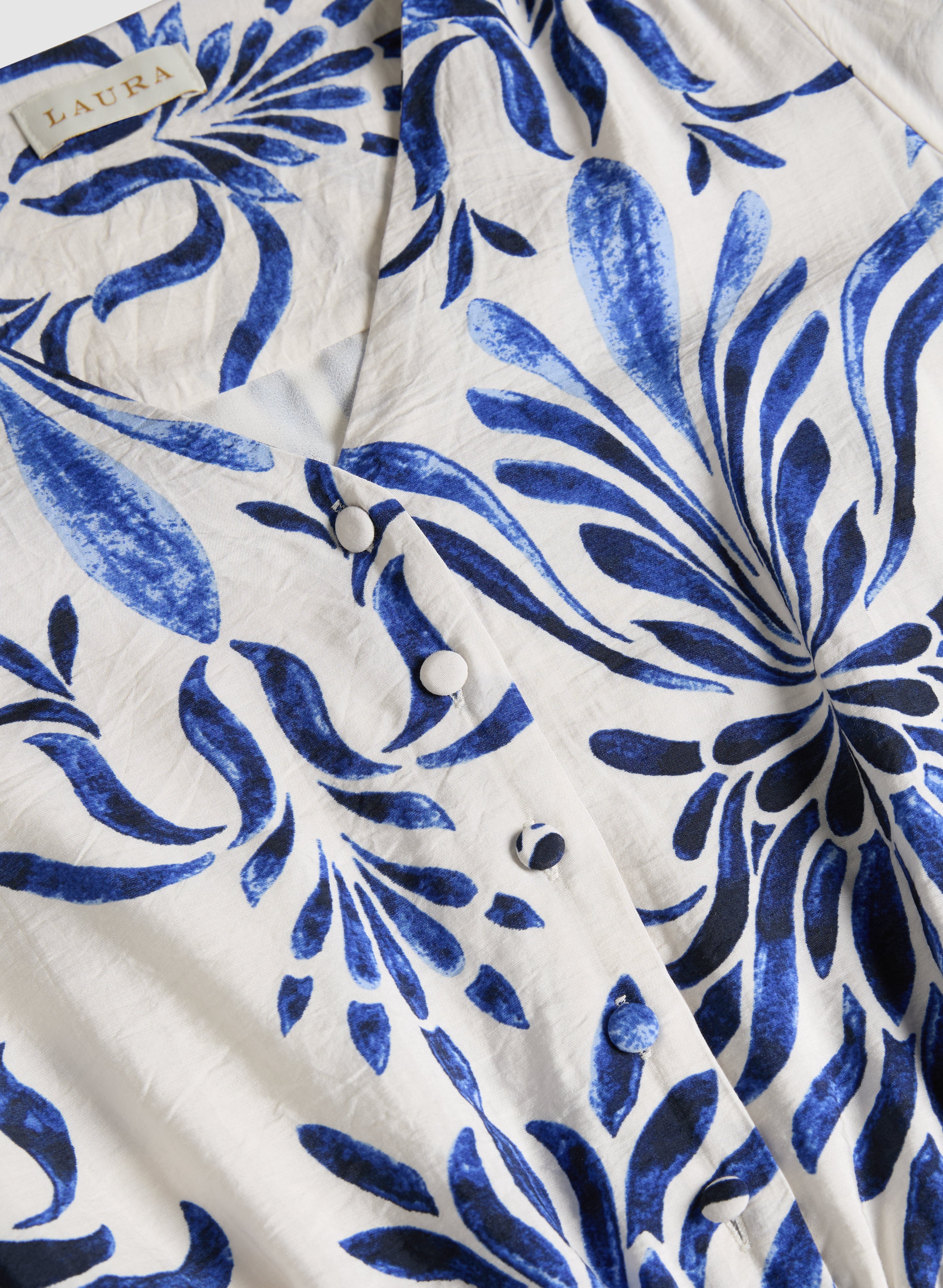 Printed Elbow Sleeve Dress - Image 7