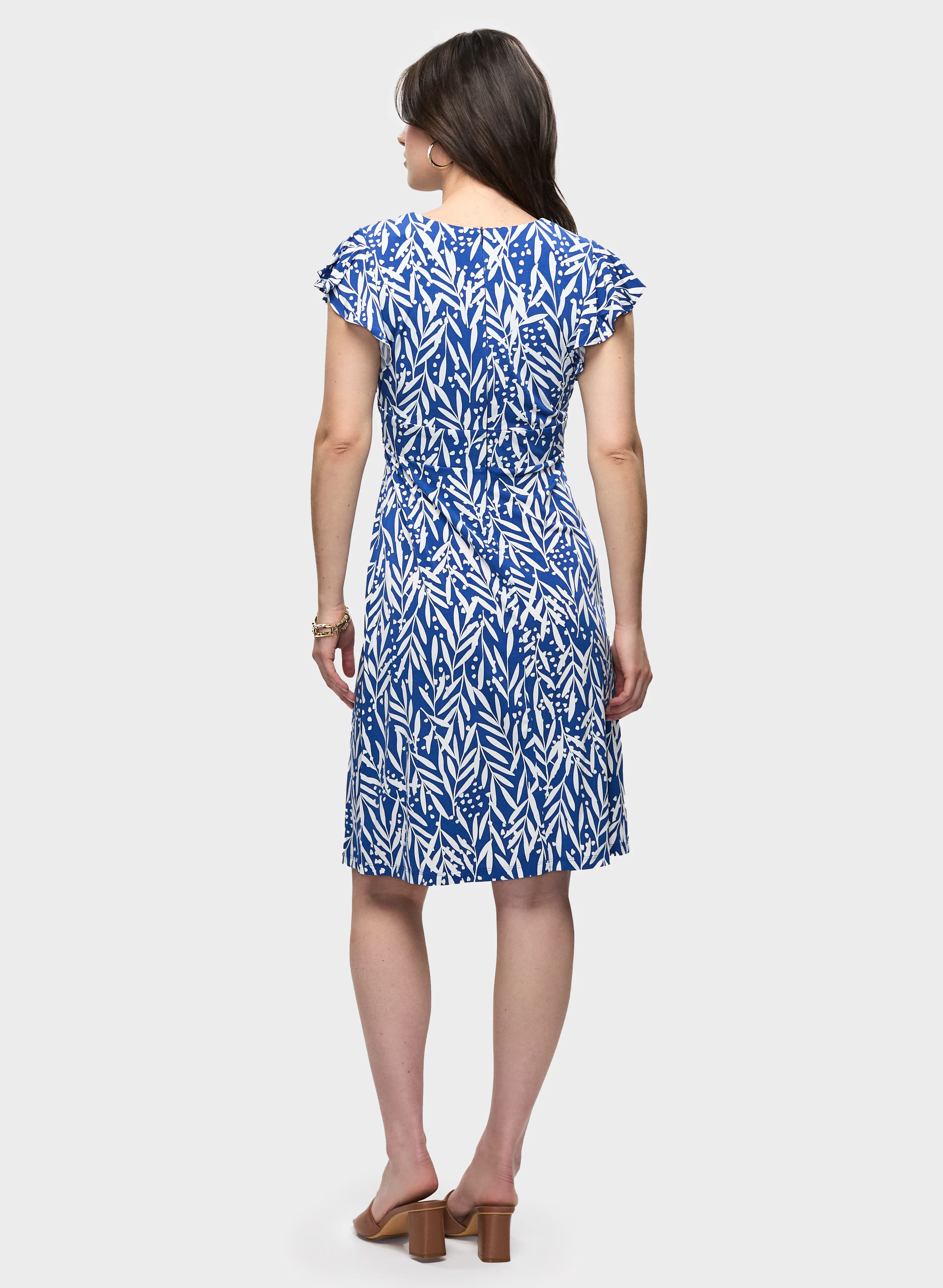 Printed V-Neck Jersey Dress - Image 3