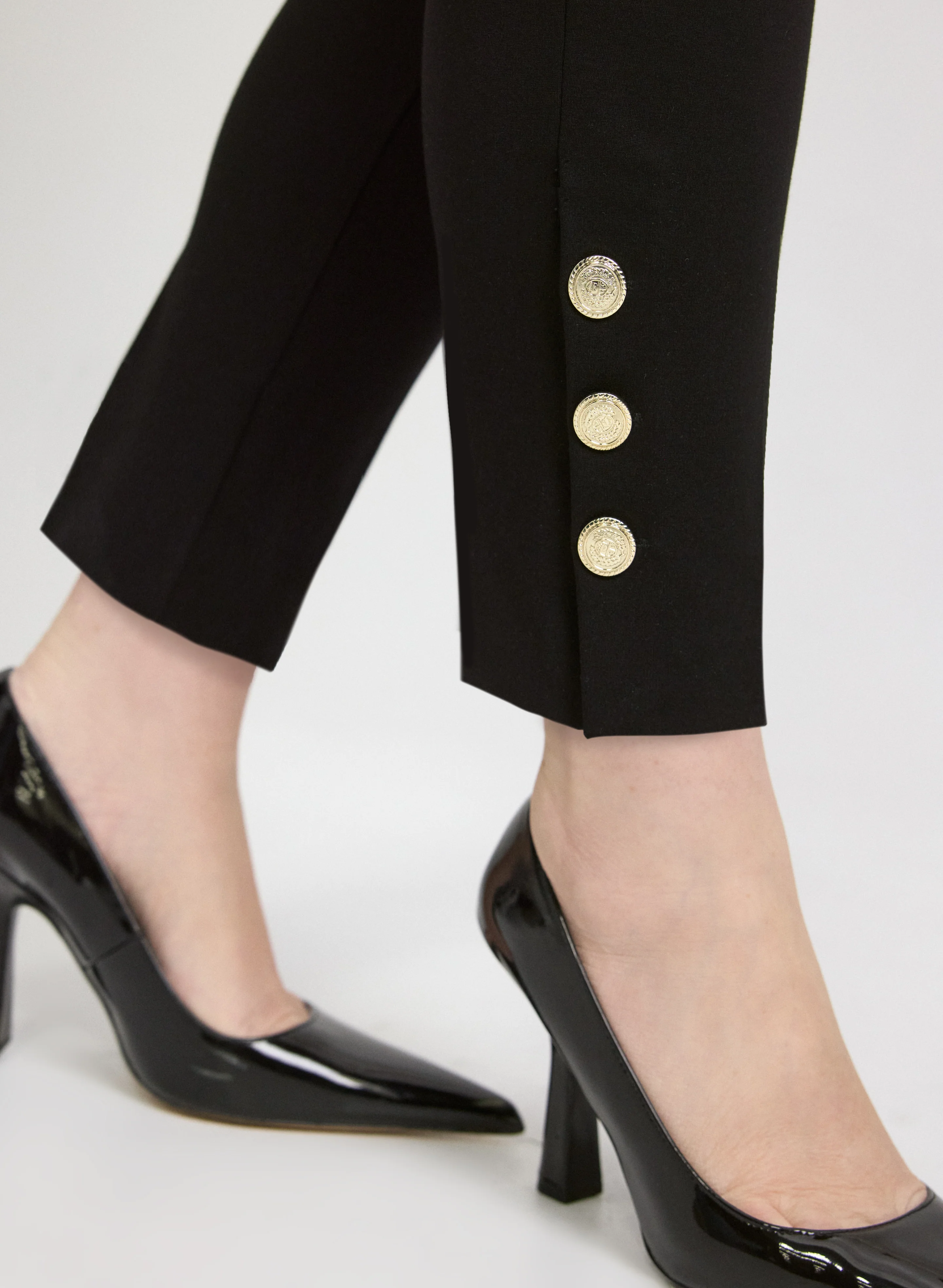 Sofia Button Detail Slim-Leg Pants - Regular - Image 2
