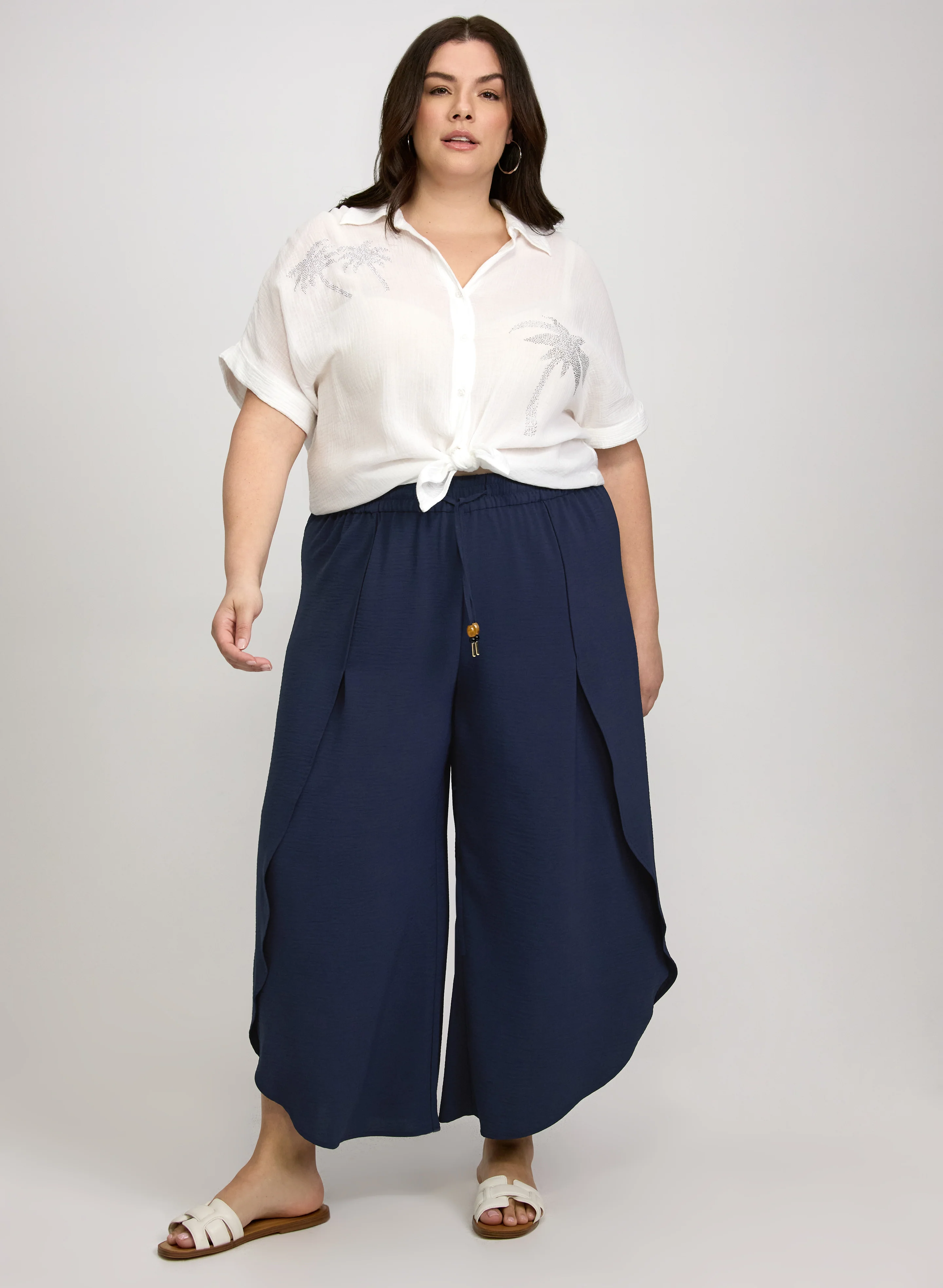 Wide-Leg Pull-On Capris - Image 3