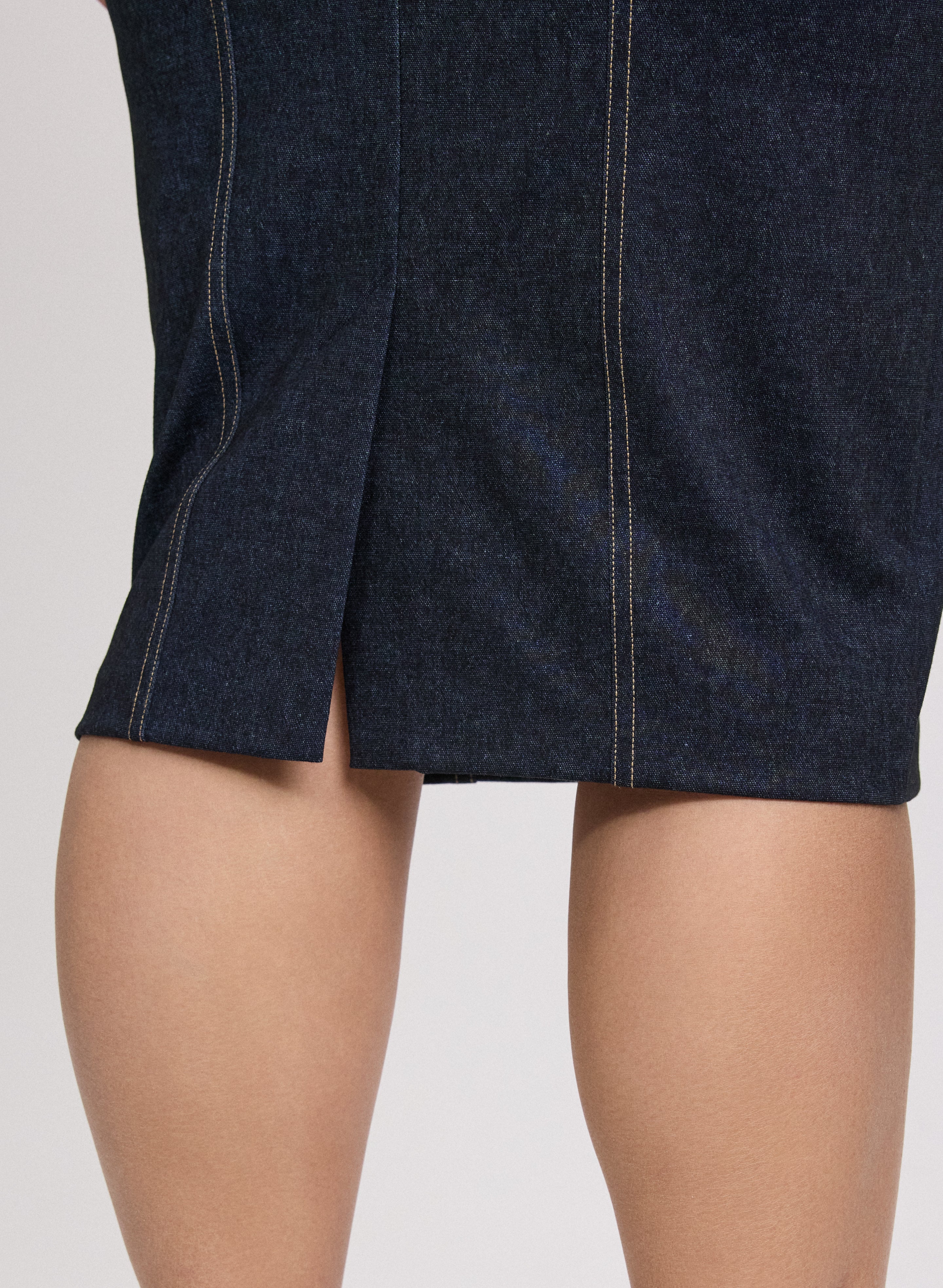 Pull-On Denim Skirt - Image 5