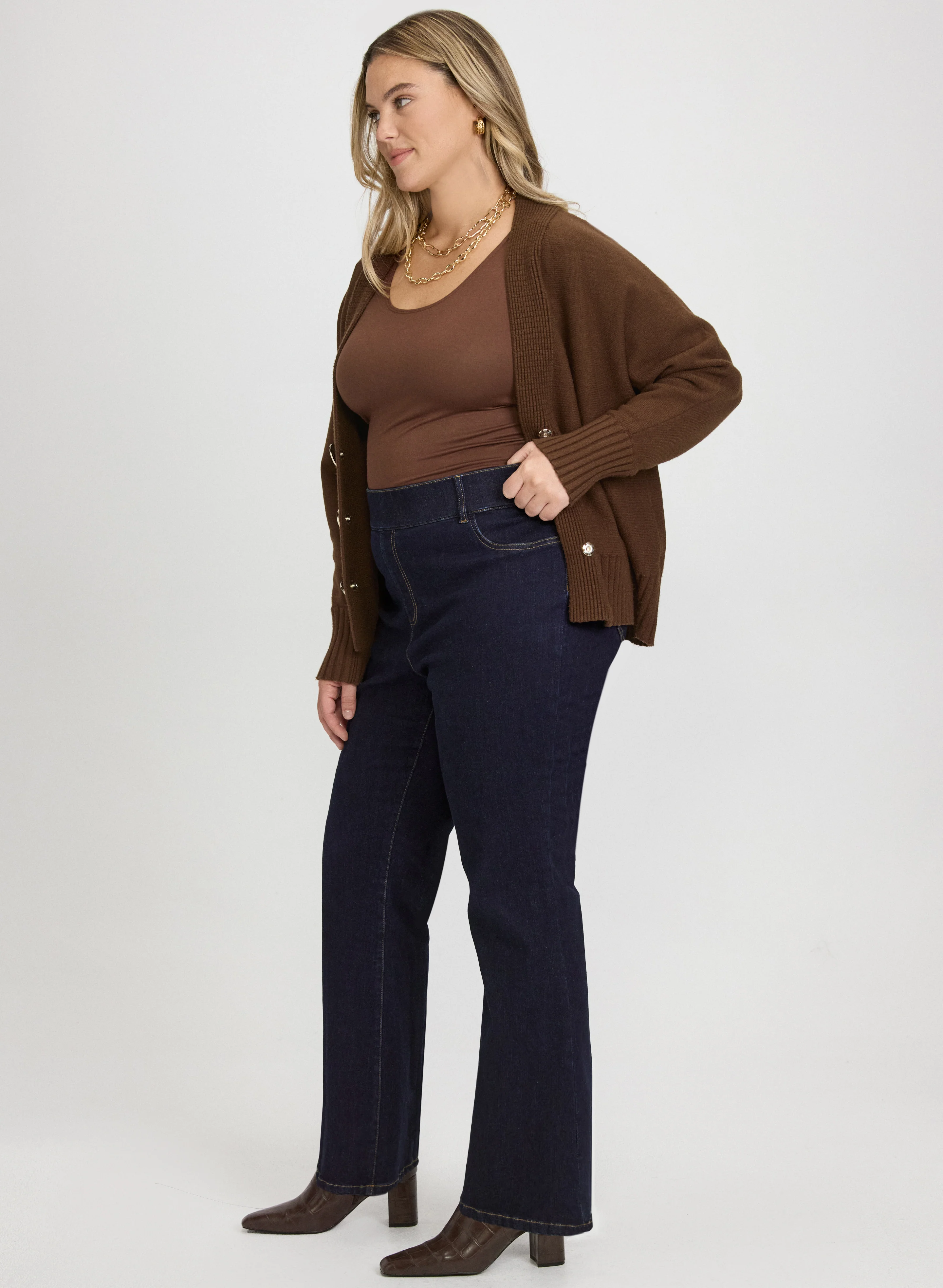 Pull-On Flare-Leg Jeans - Image 4
