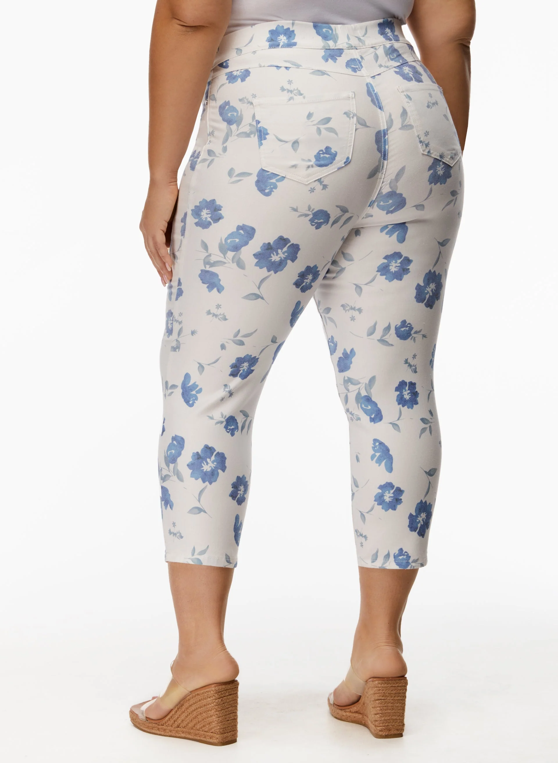 Pull-On Floral Print Jeans - Image 2
