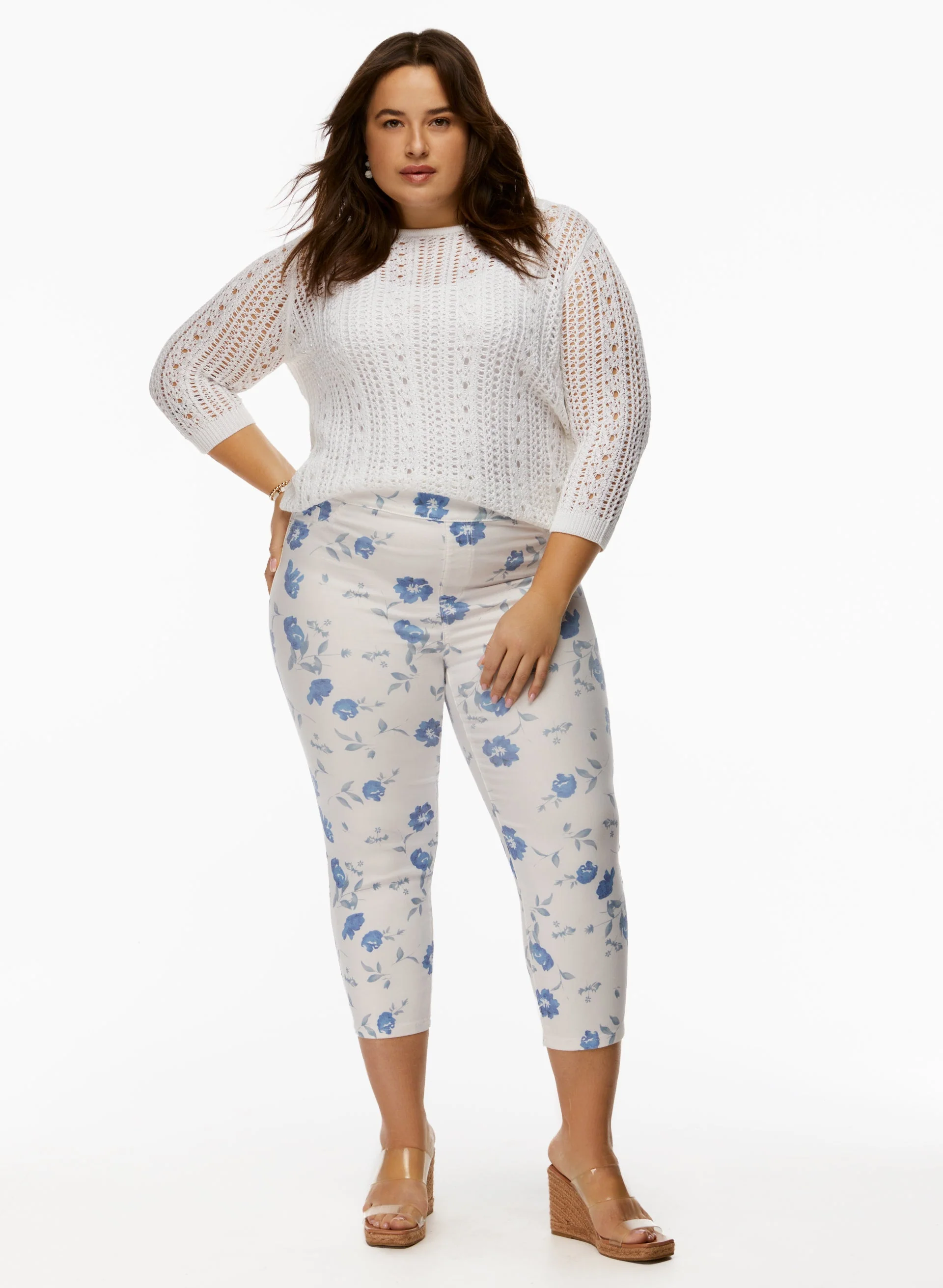 Pull-On Floral Print Jeans - Image 3