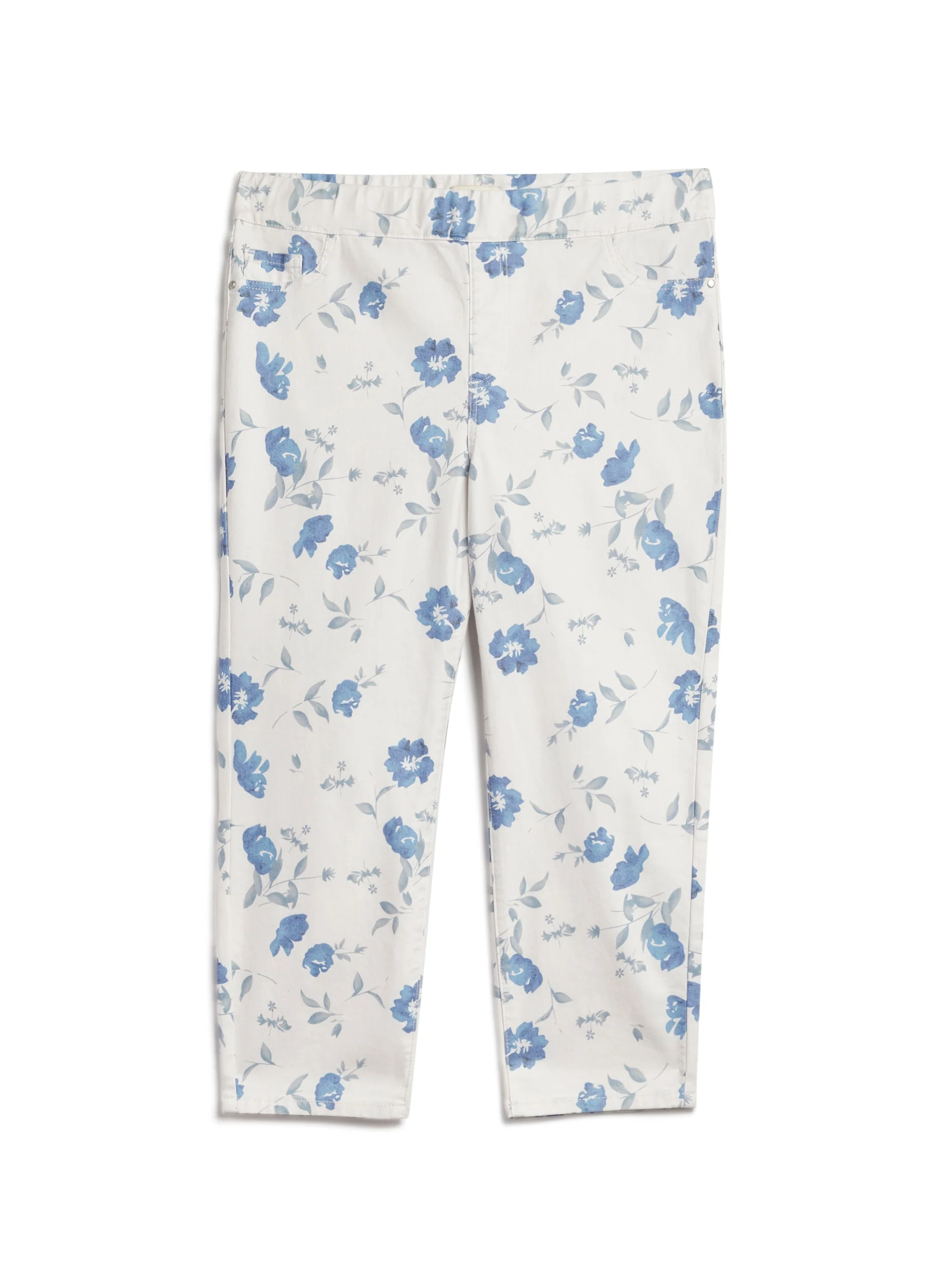 Pull-On Floral Print Jeans - Image 5