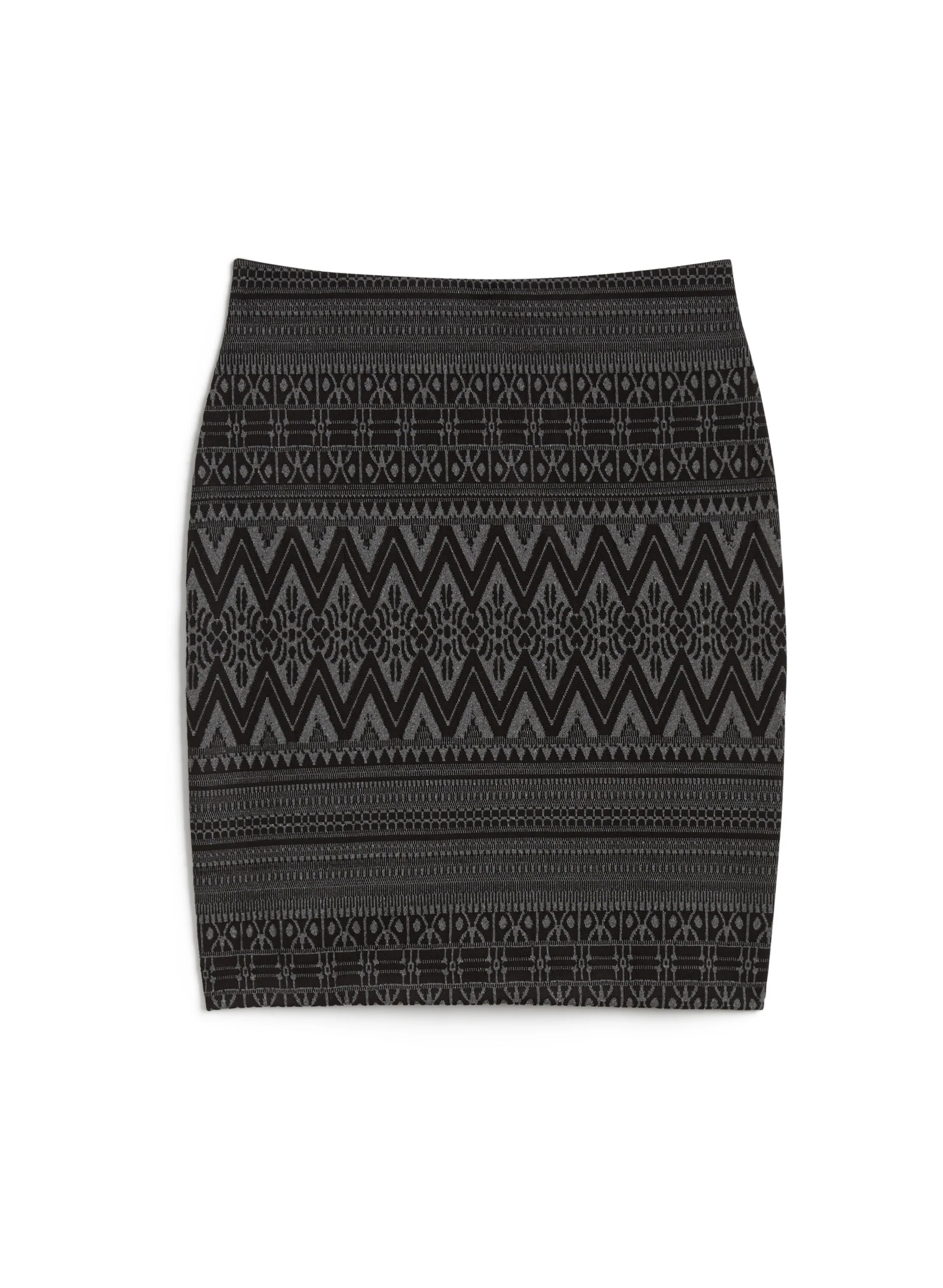 Pull-On Geometric Print Pencil Skirt - Image 5
