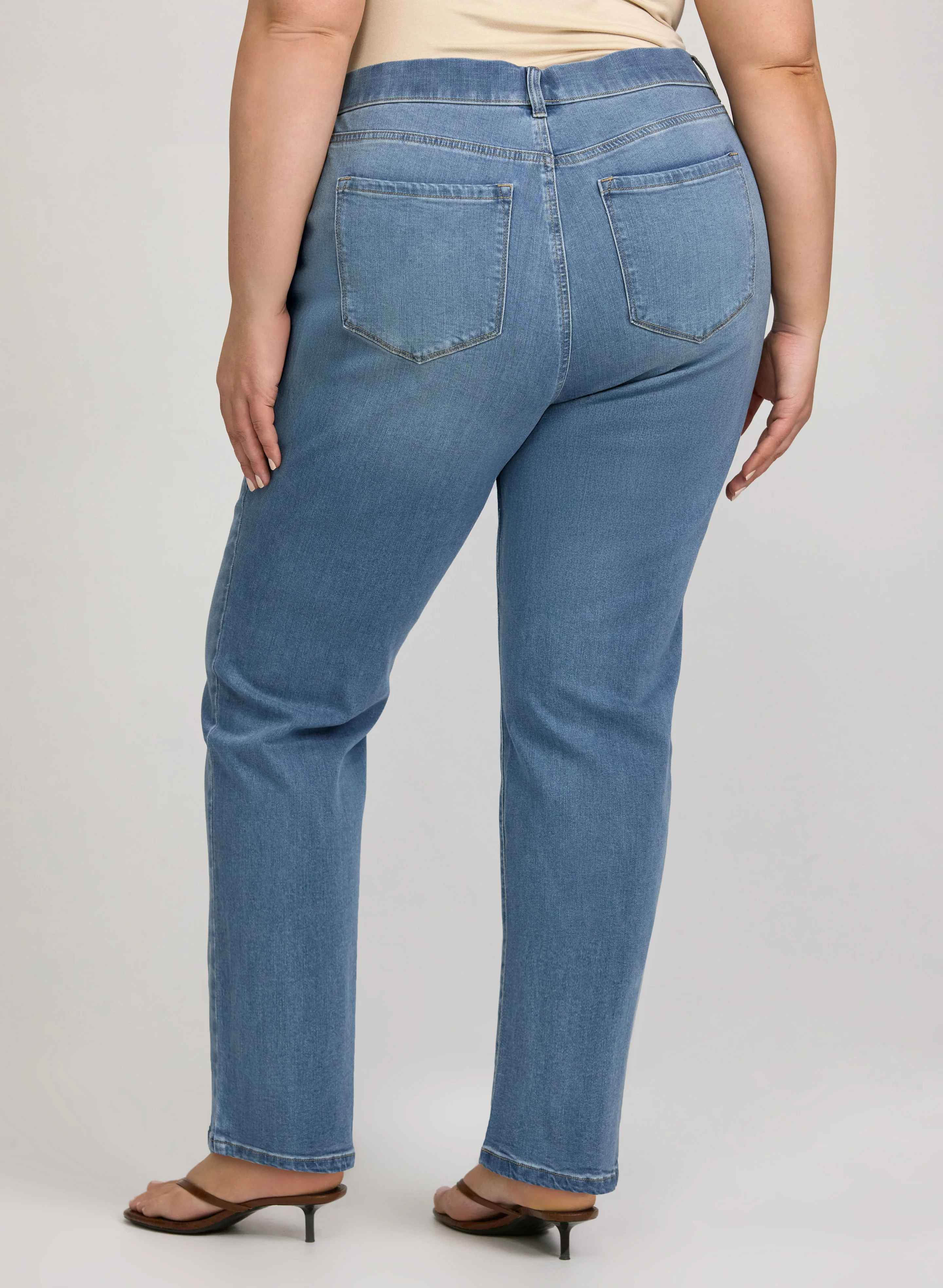 Pull-On Straight-Leg Jeans - Image 9