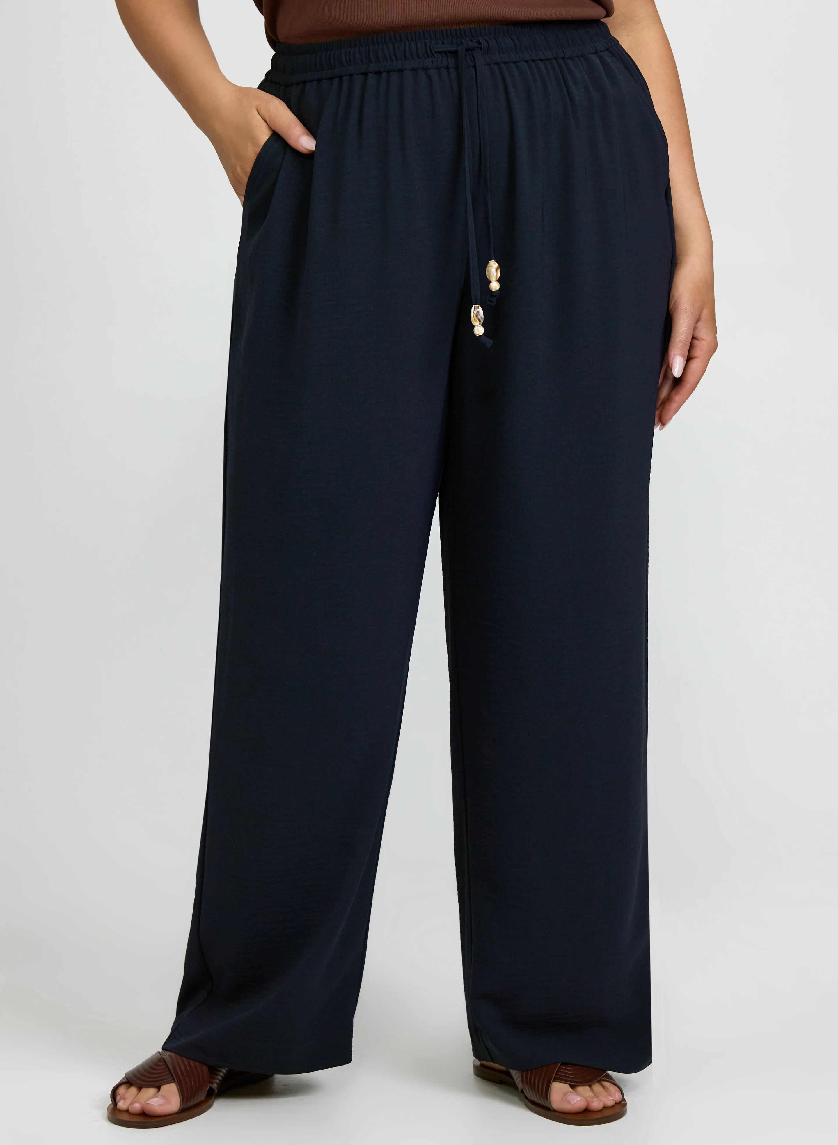 Pull-On Straight-Leg Pants