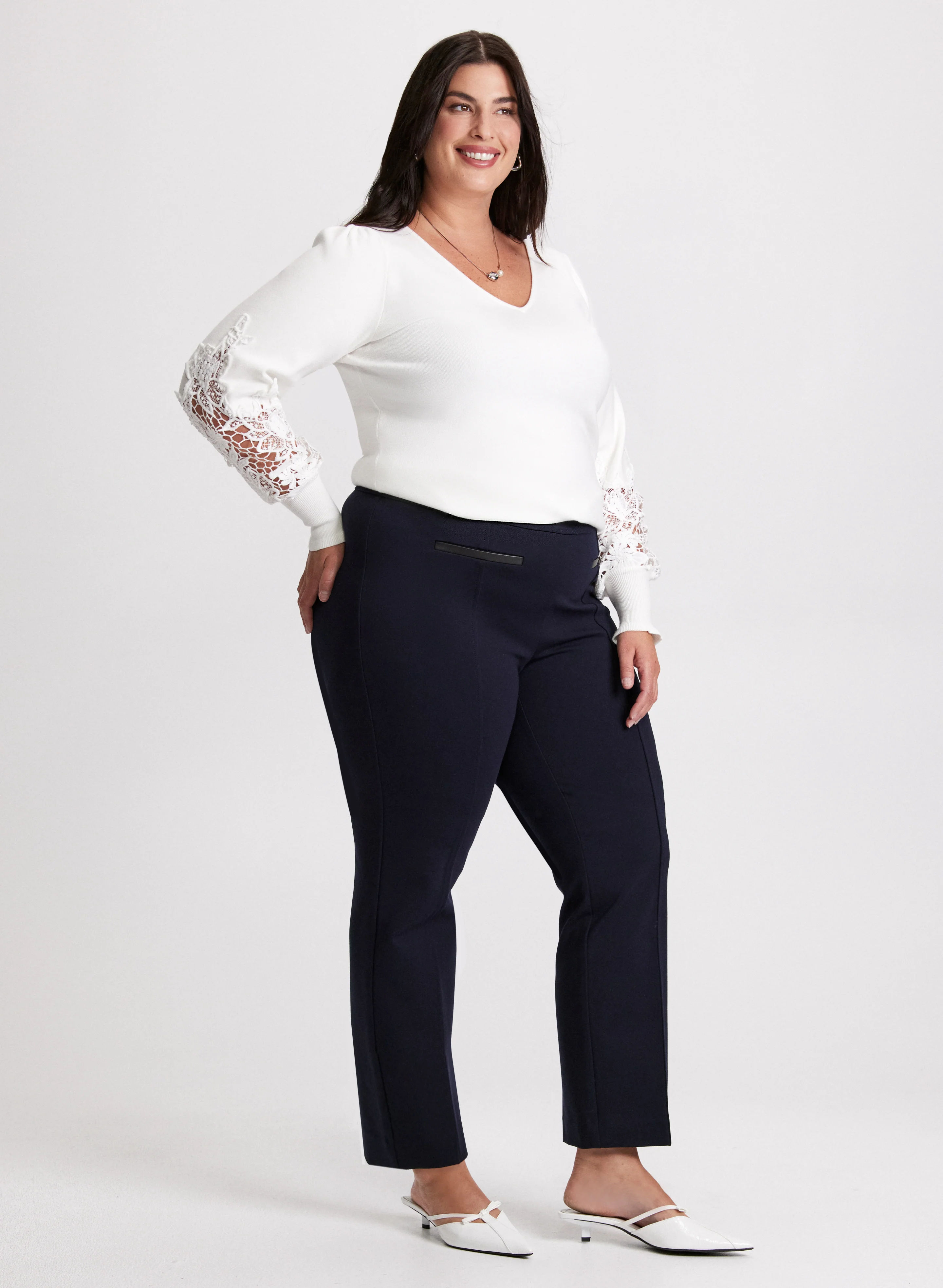 Sofia Pull-On Straight-Leg Pants - Image 3