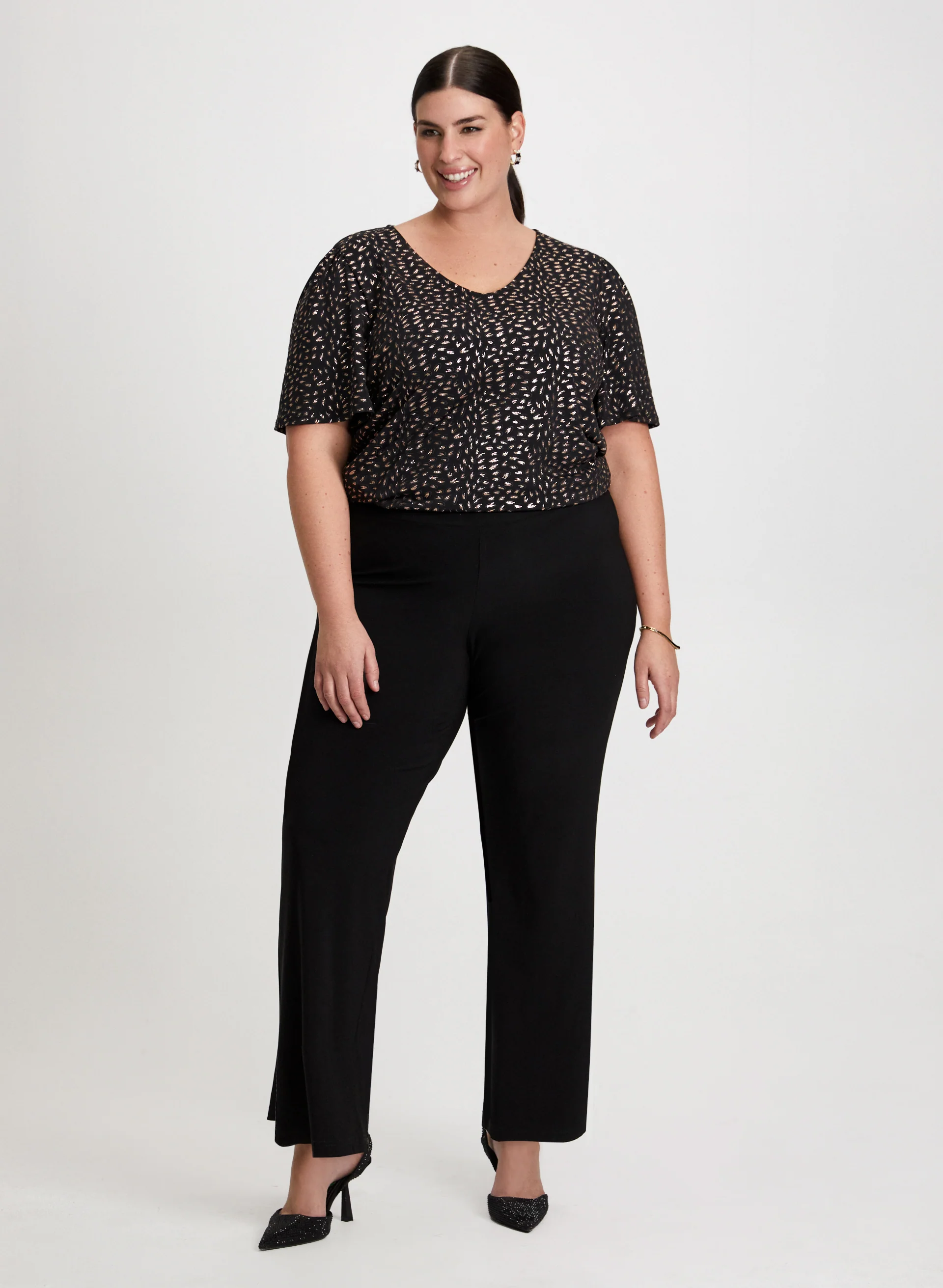 Olivia Pull-On Wide-Leg Pants - Short - Image 3