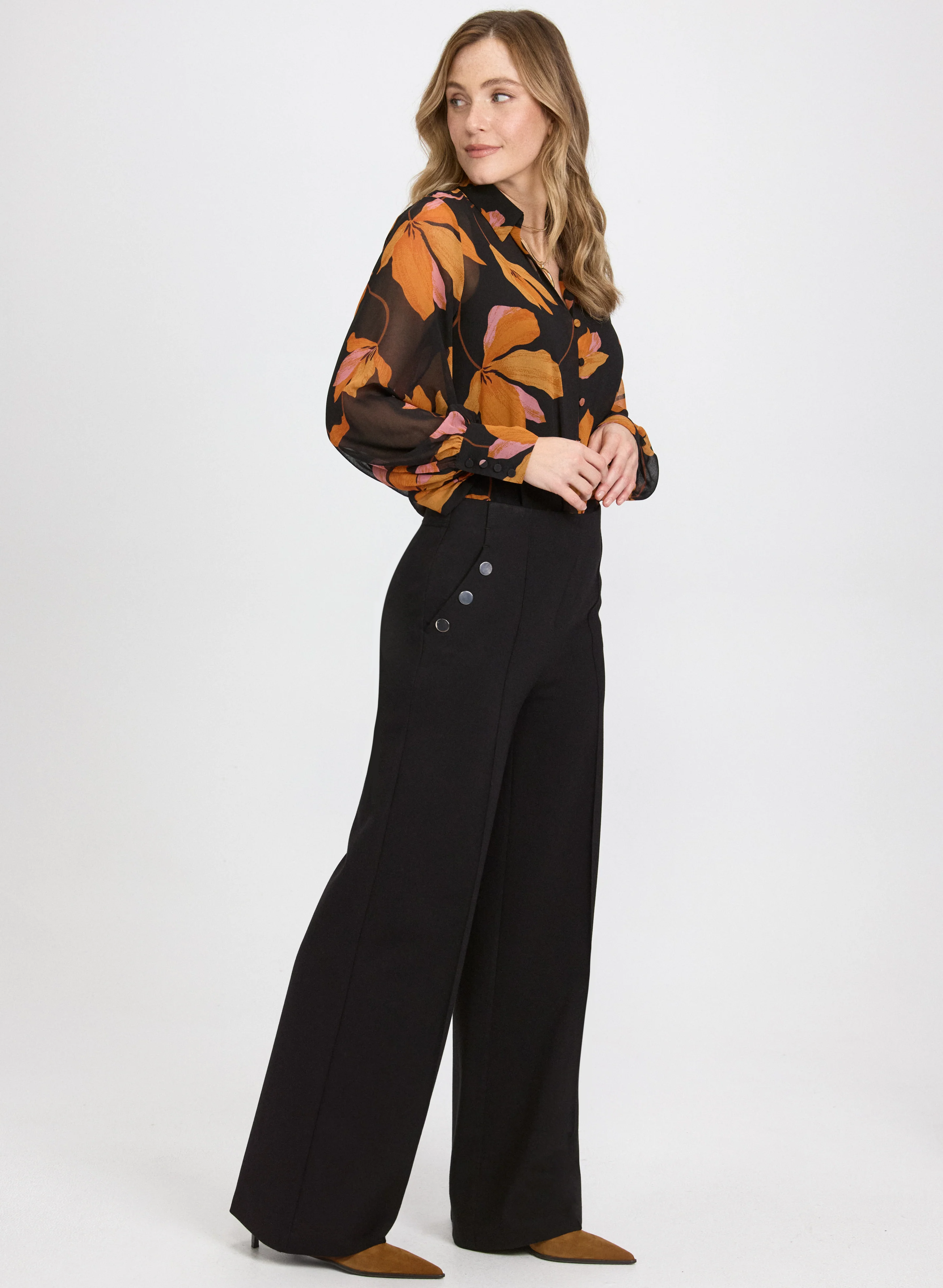 Pull-On Wide-Leg Pants - Image 5