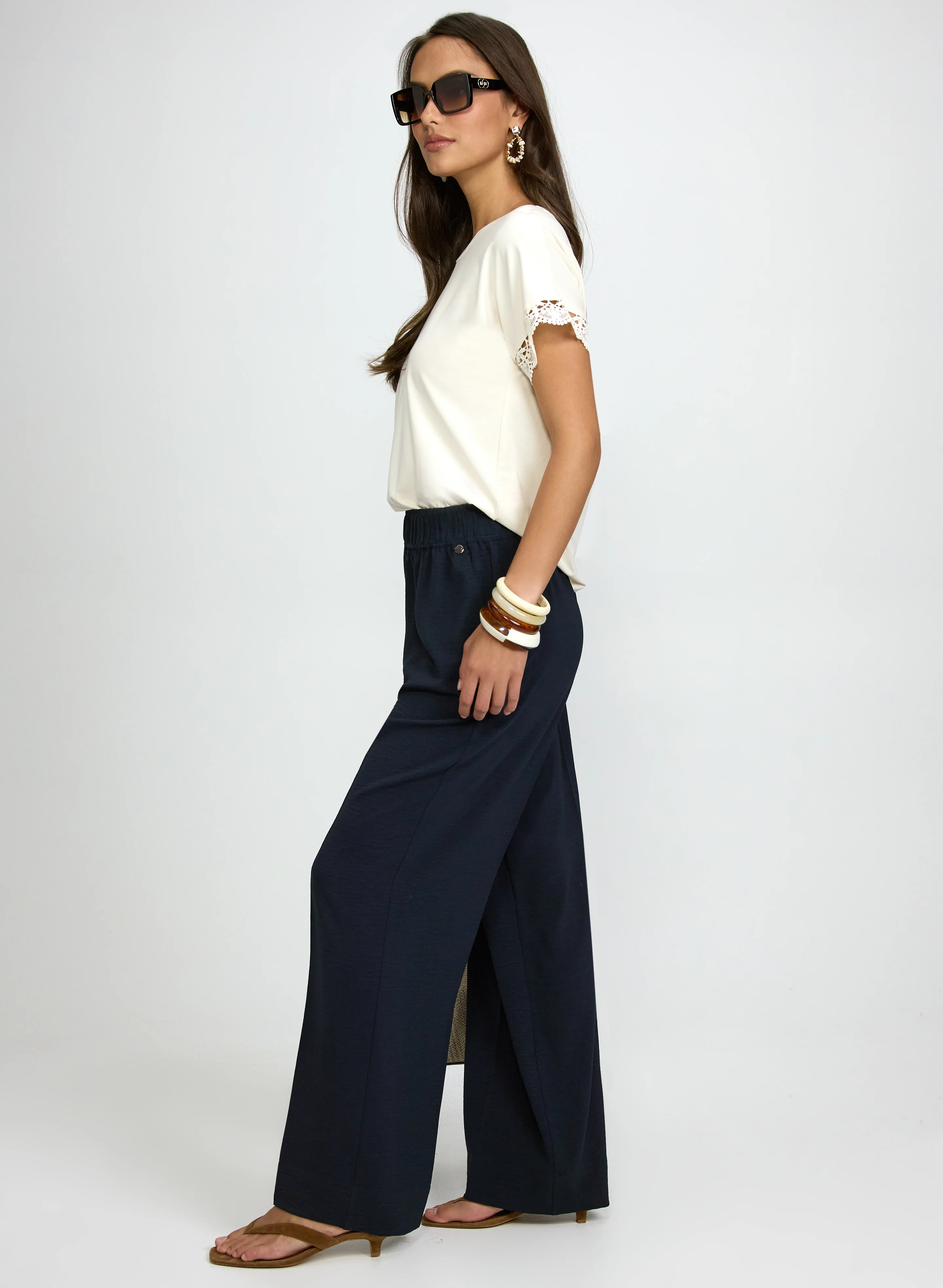 Pull-On Wide-Leg Pants - Image 5