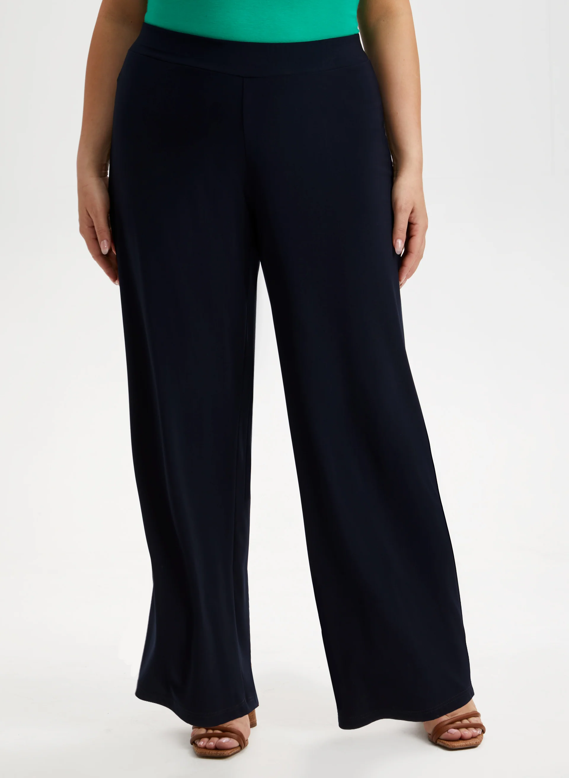 Olivia Pull-On Wide-Leg Pants - Short