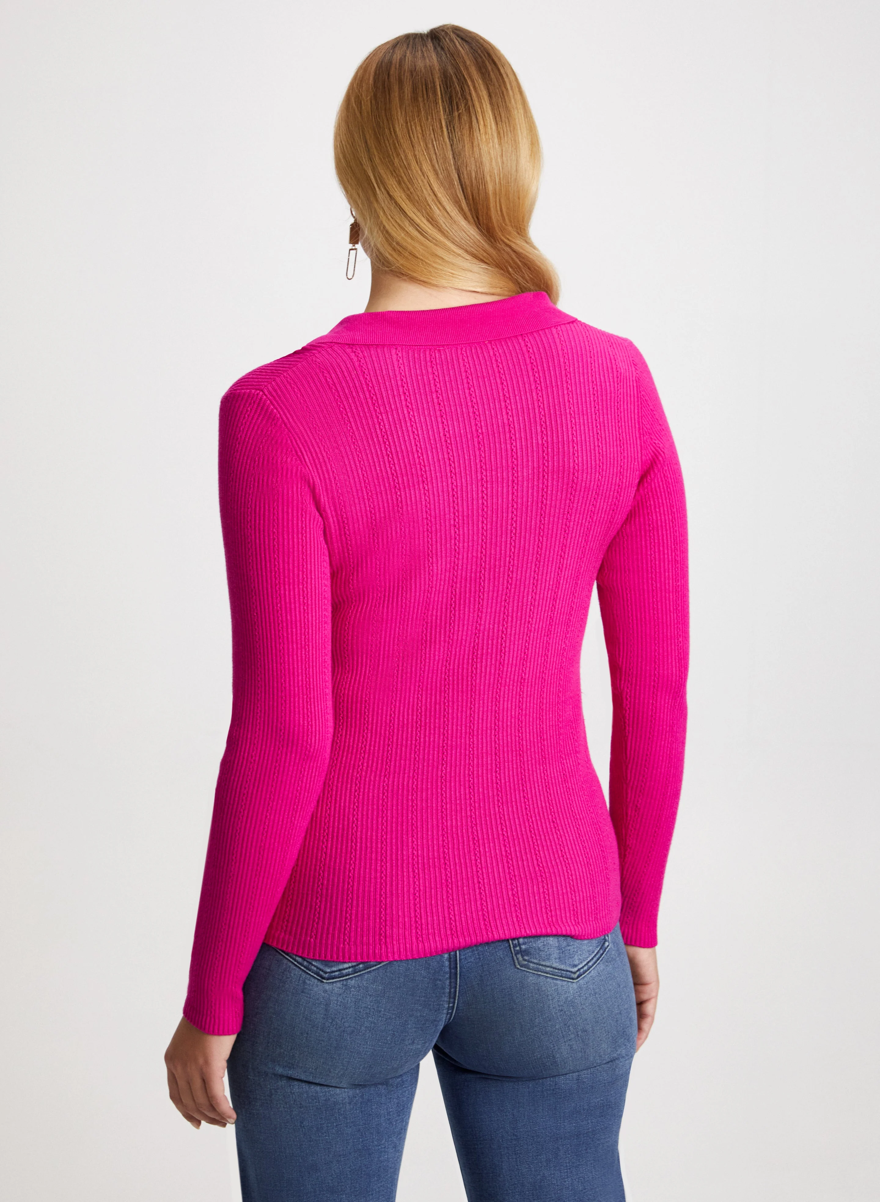 Pointelle Knit Sweater - Image 4