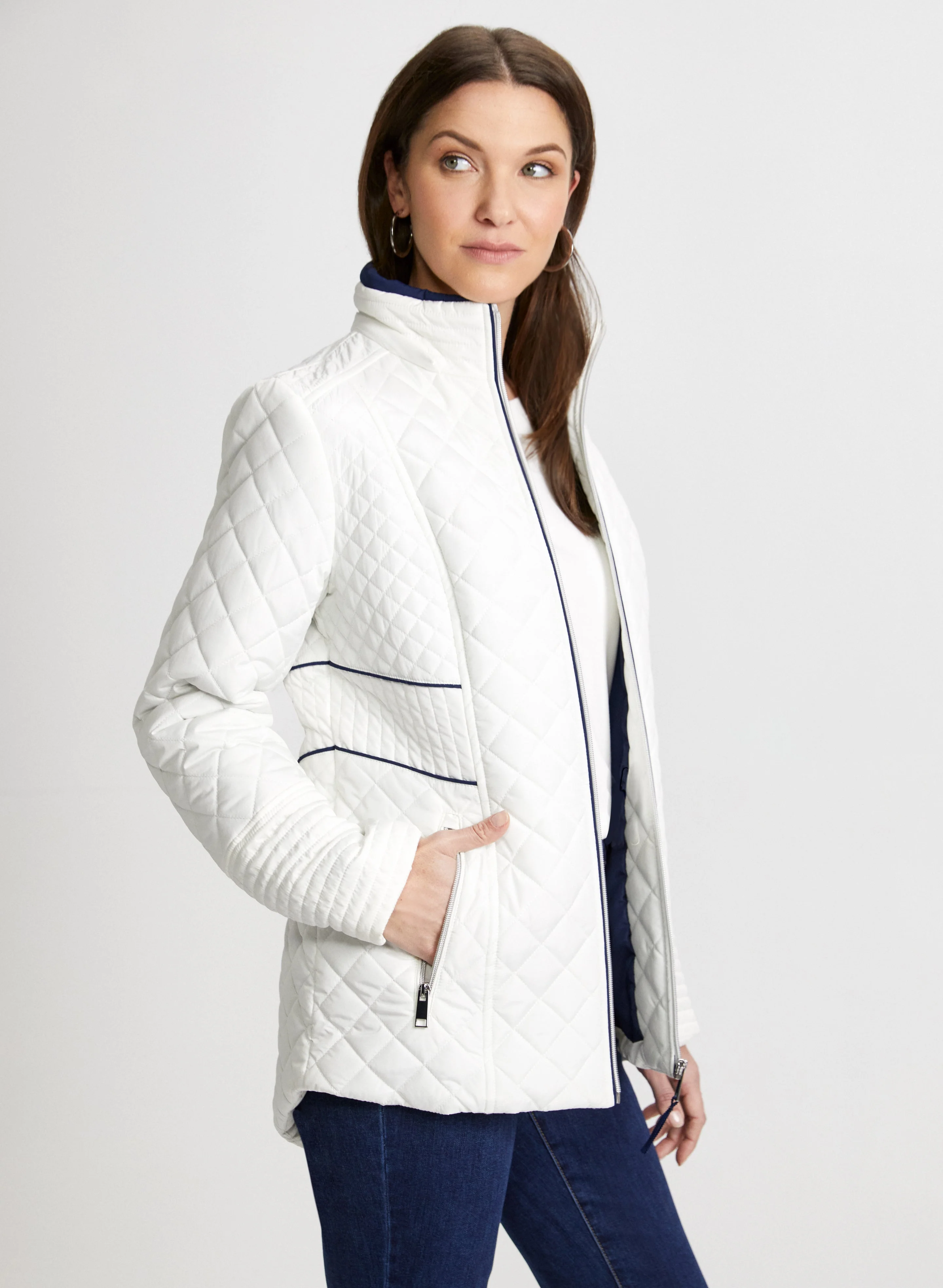 Diamond Quilted Coat - Image 5