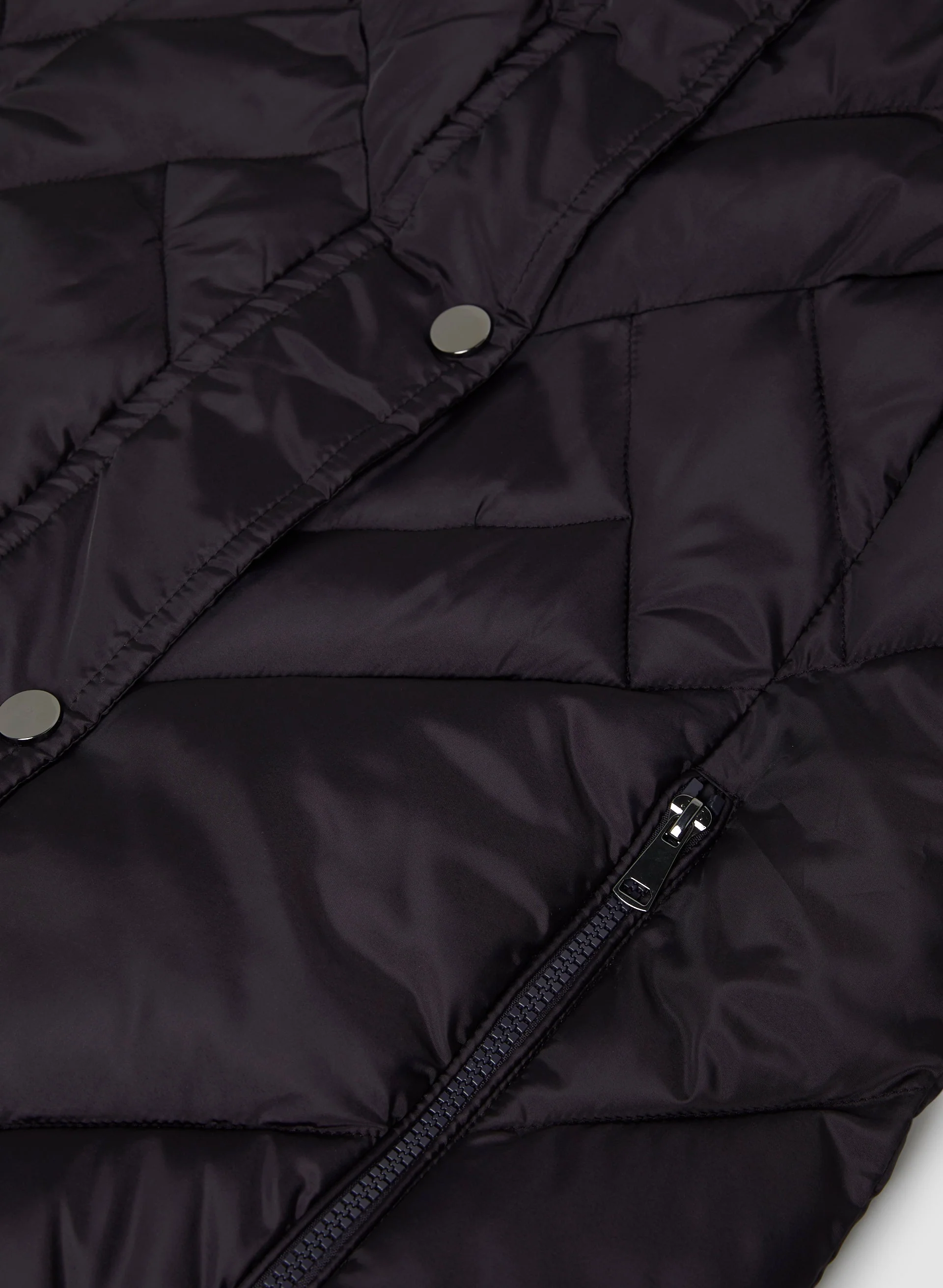 Quilted Vegan Down Coat - Image 8