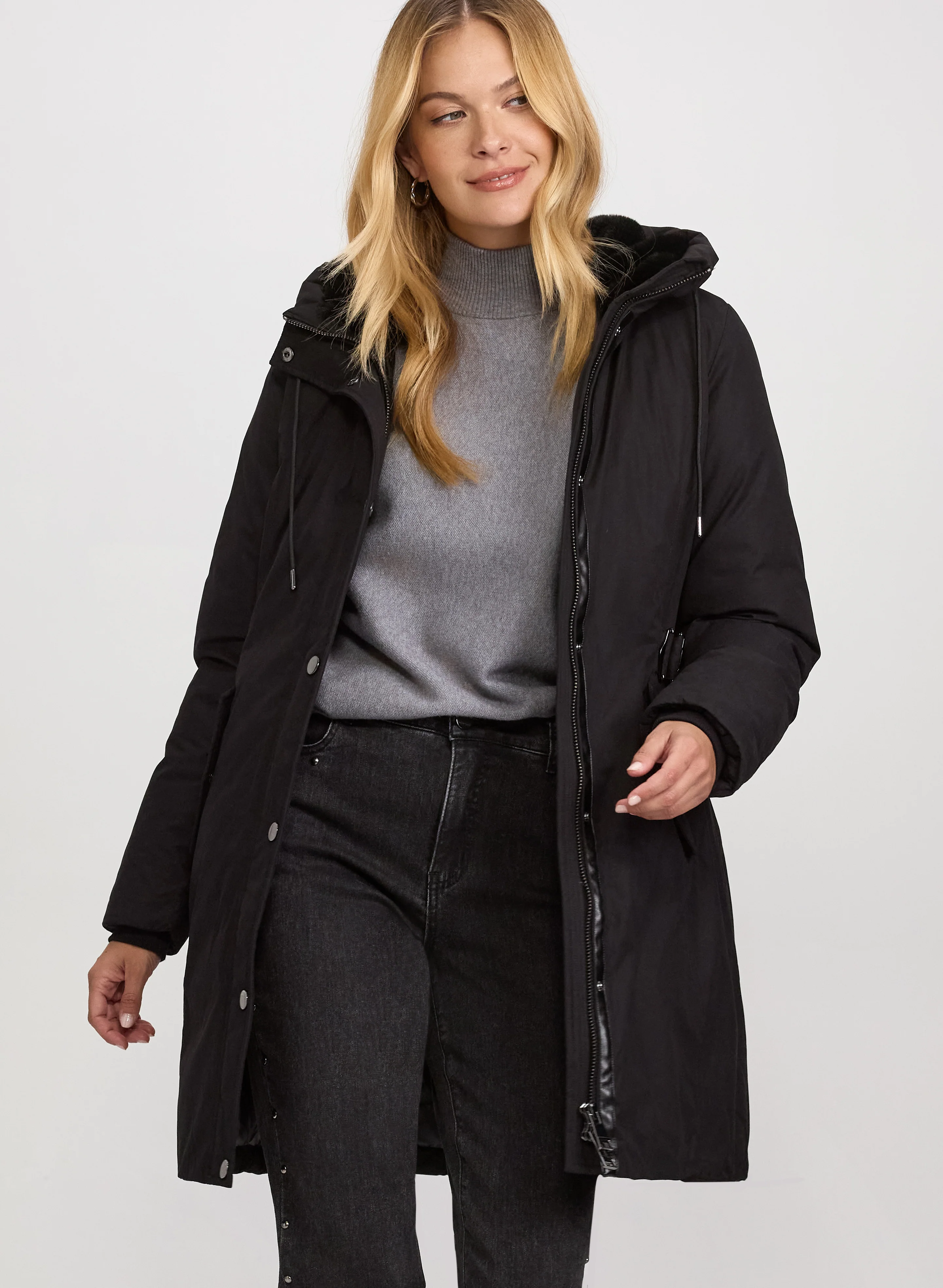 Quilted Water-Repellent Coat