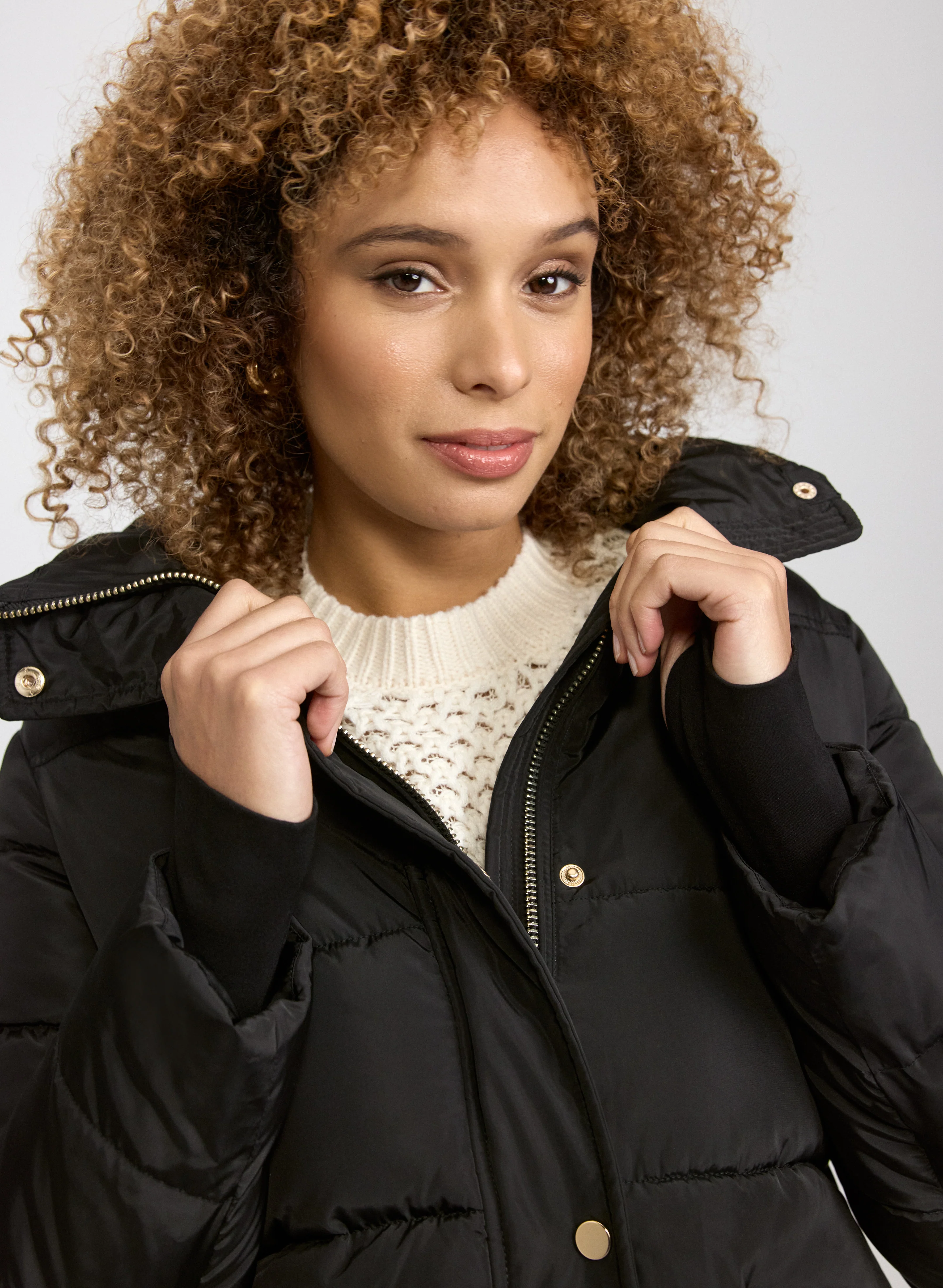 Quilted Zip Coat - Image 5