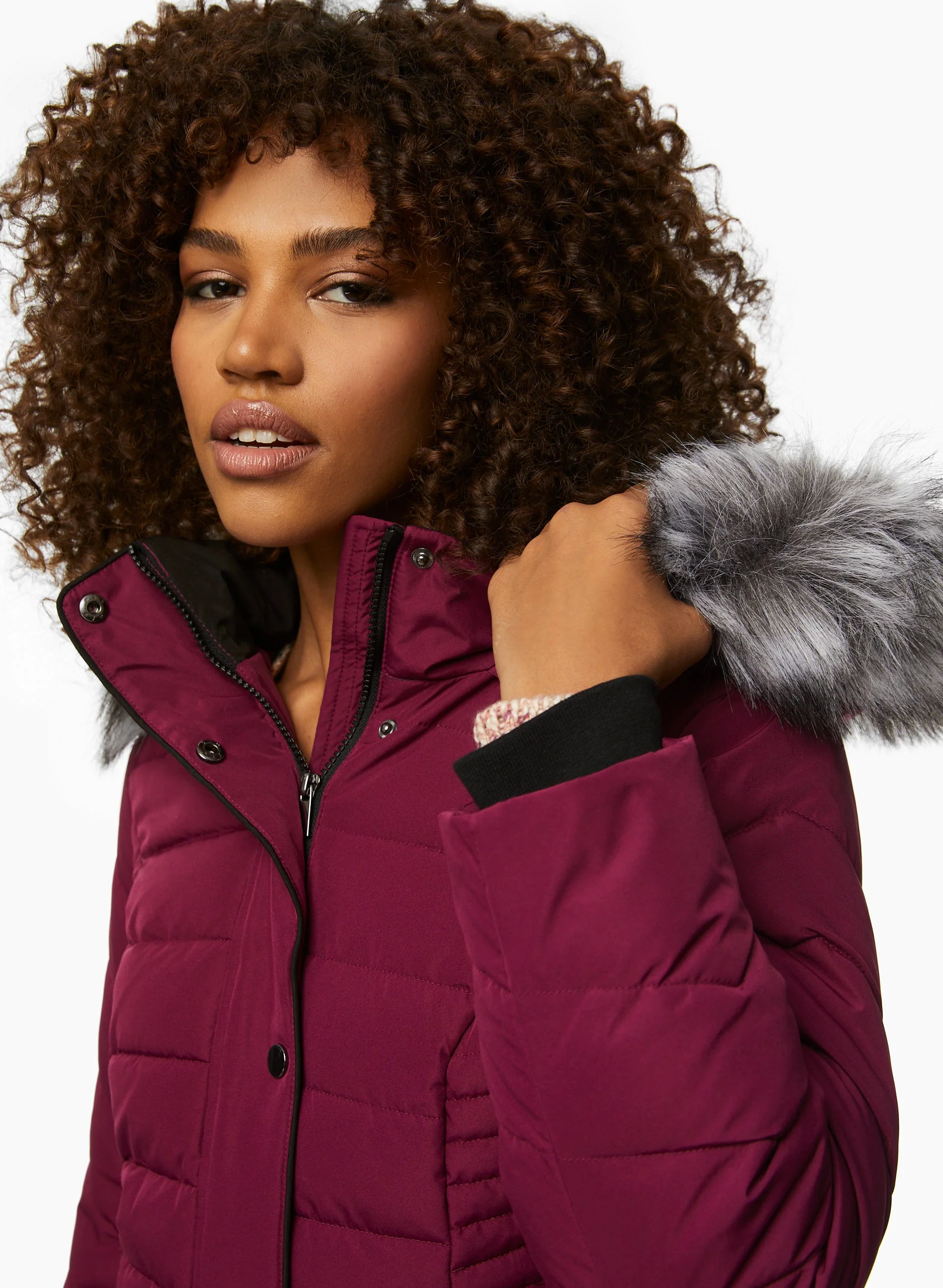 Recycled Quilted Vegan Down Coat - Image 3