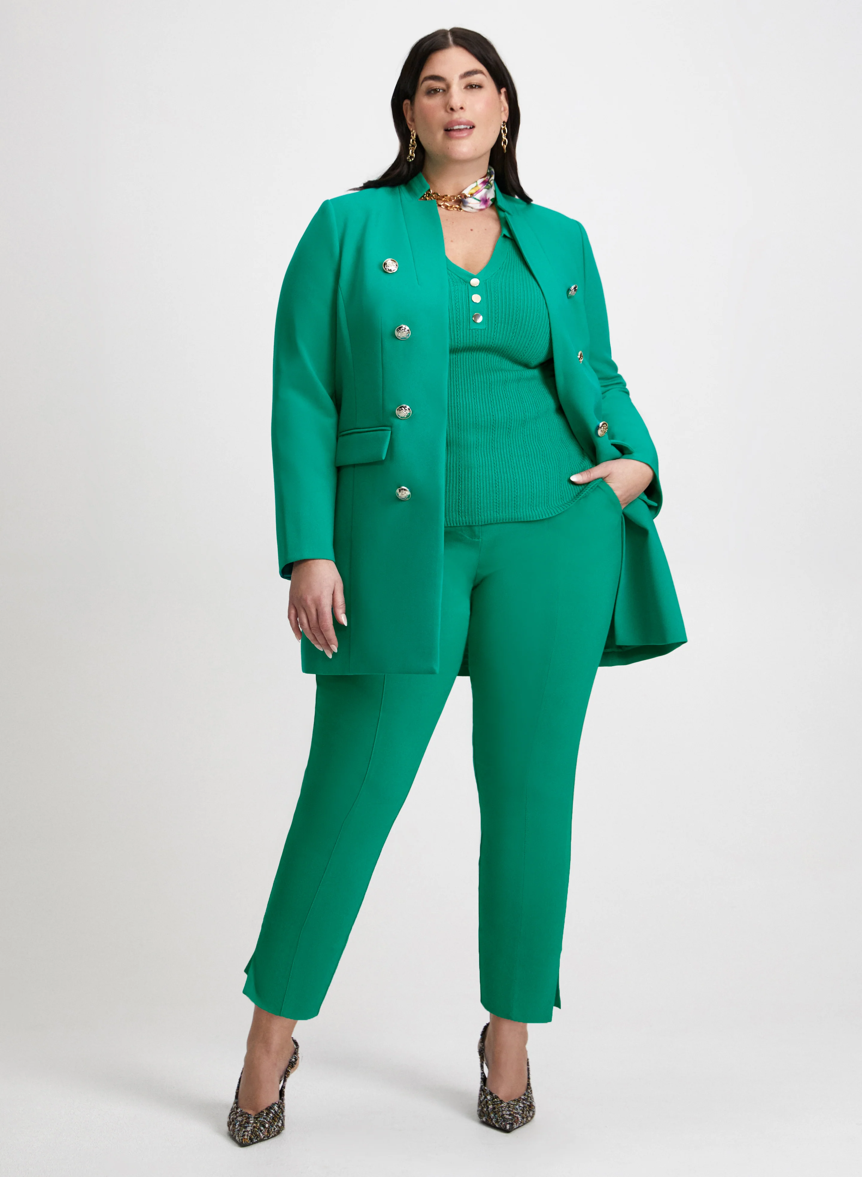 Redingote Jacket & Bengaline Ankle Pants
