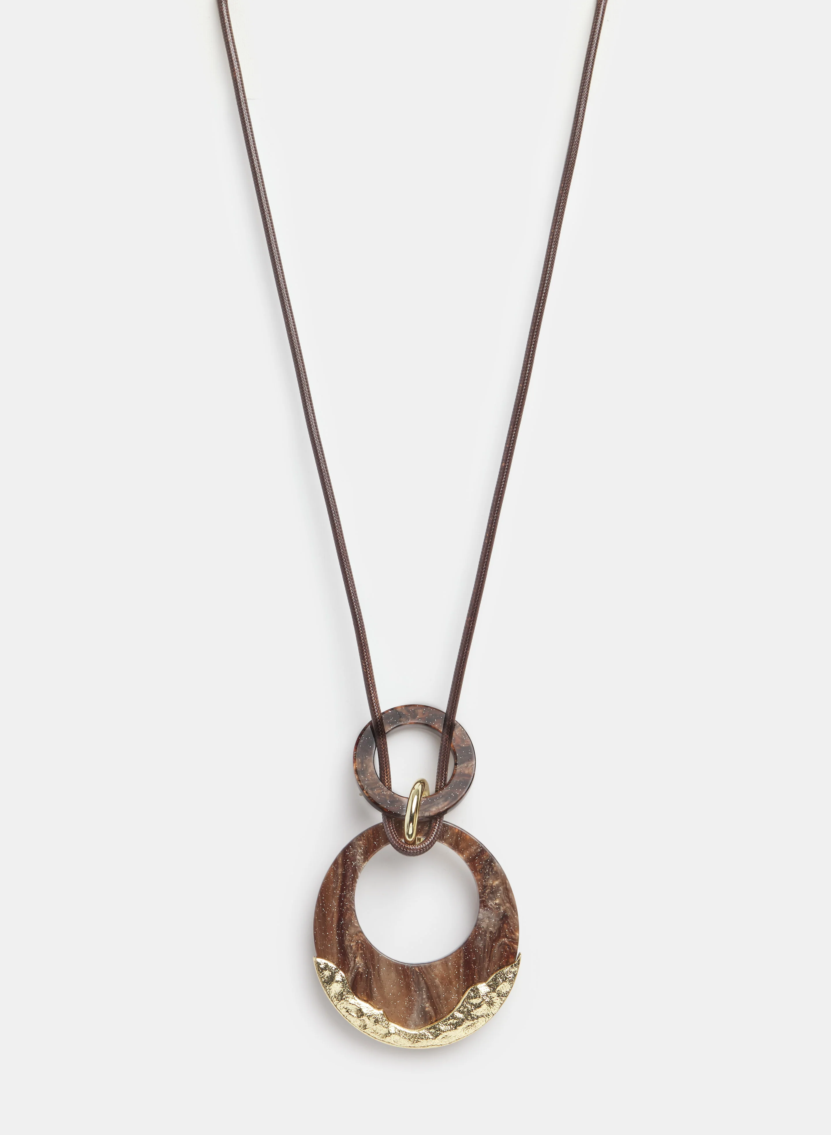 Resin Ring Pendant Necklace