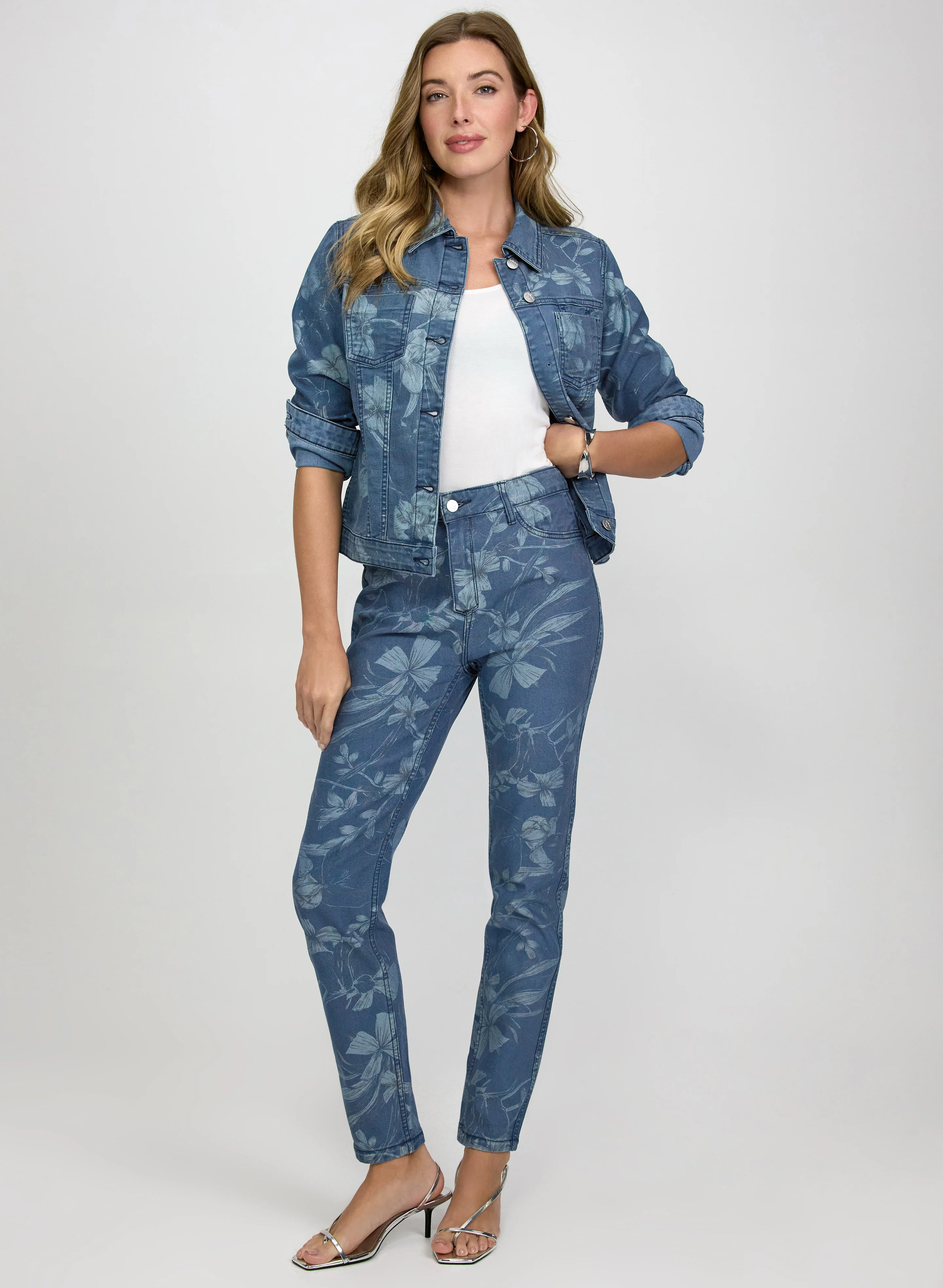Reversible Floral Denim Jacket - Image 3